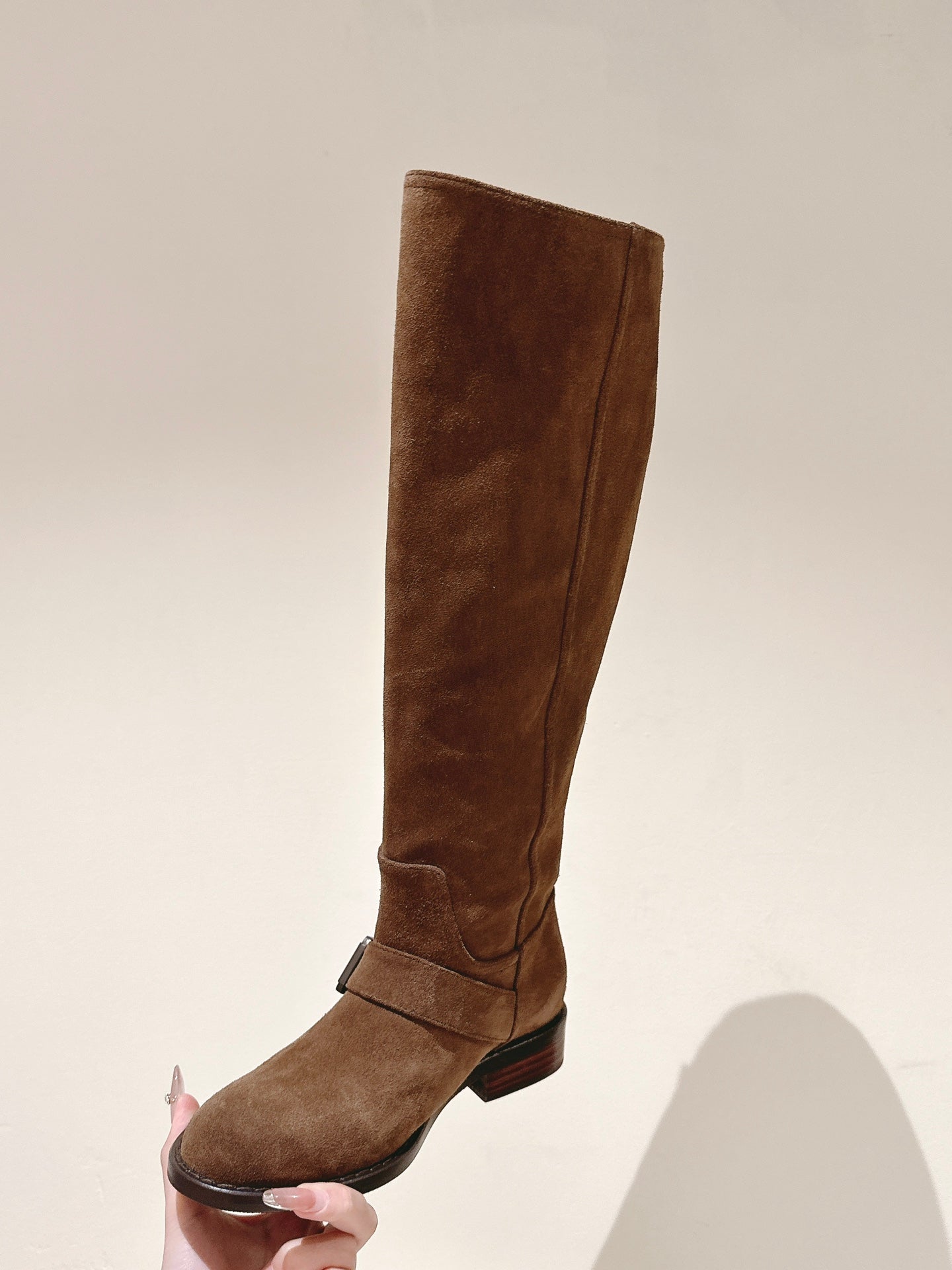 BV Long Boots 30mm Brown Suede 446177