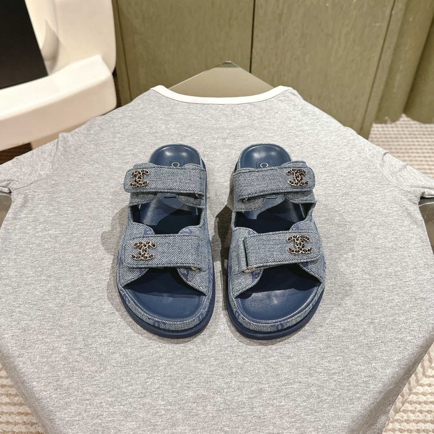 CC 25C Dad Sandals Mule Blue Denim 462220