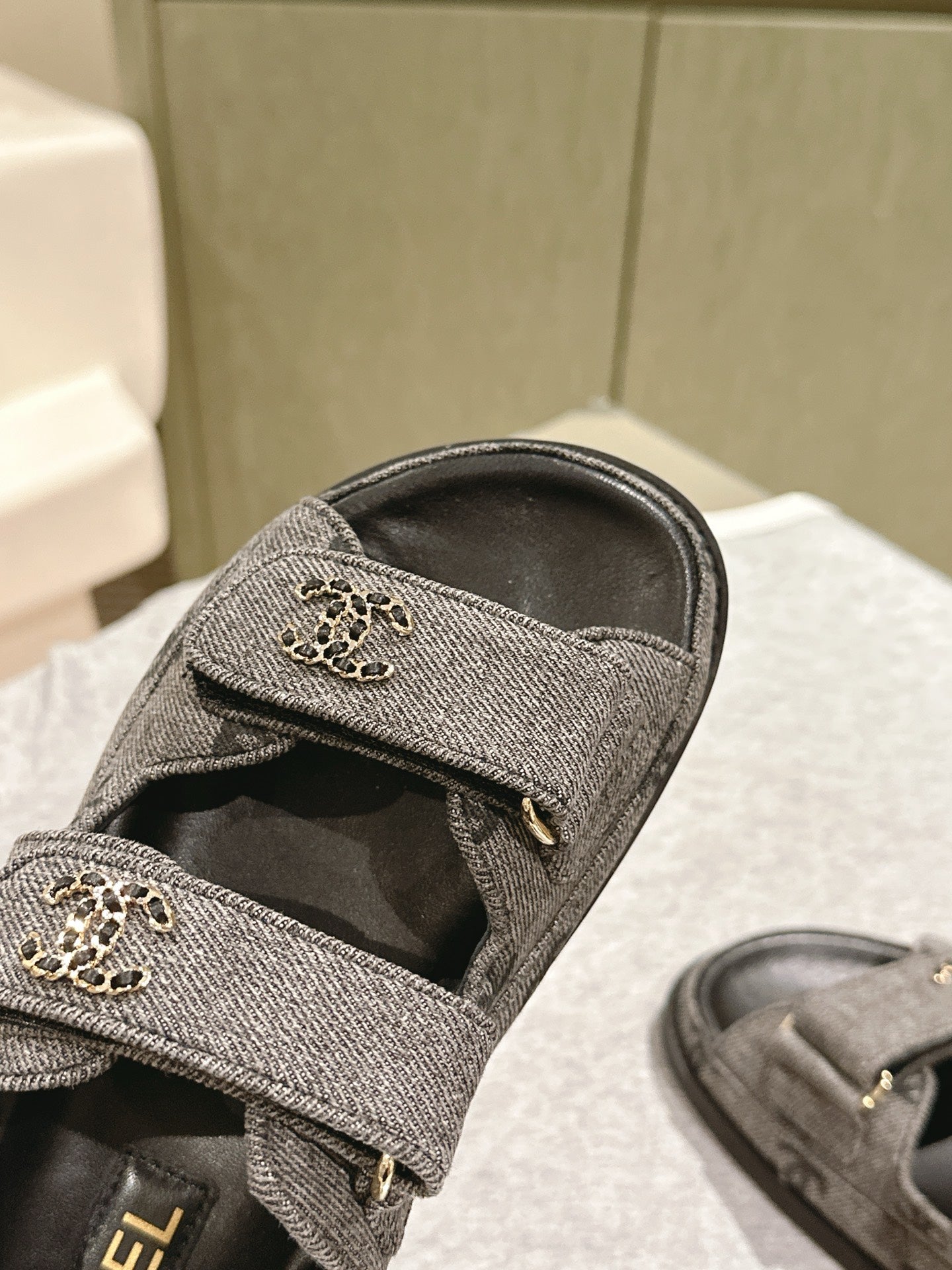 CC 25C Dad Sandals Grey Black Denim 462228