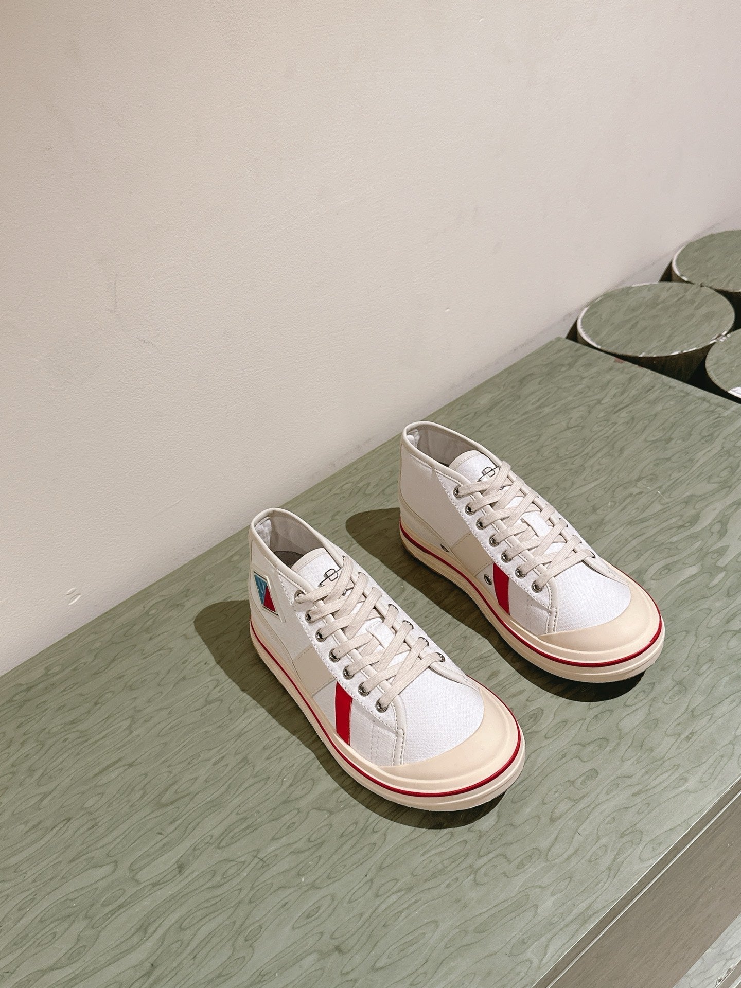 BV Eliot Sneaker White/Sea salt Cotton Calfskin 446197