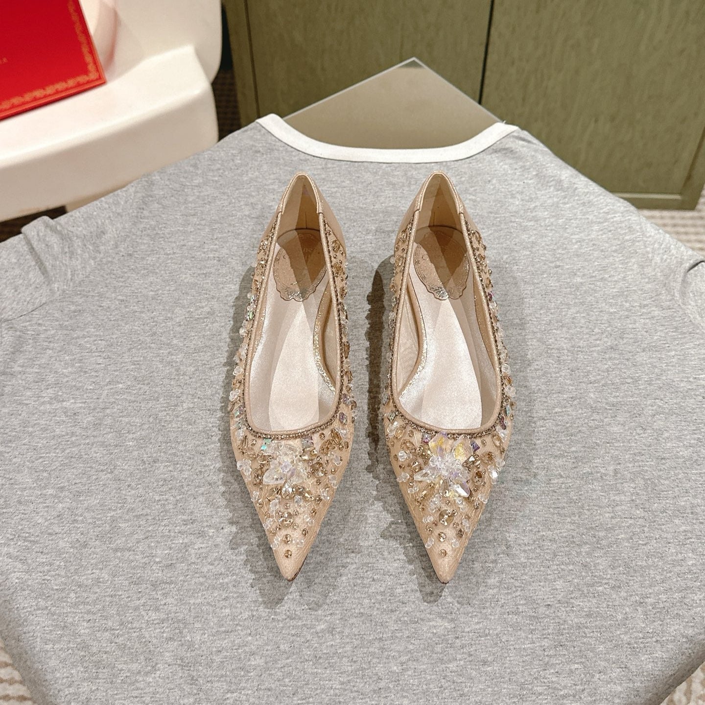 RC 25 Diamond Flat Sole Pink Nude Custom Lace 268058