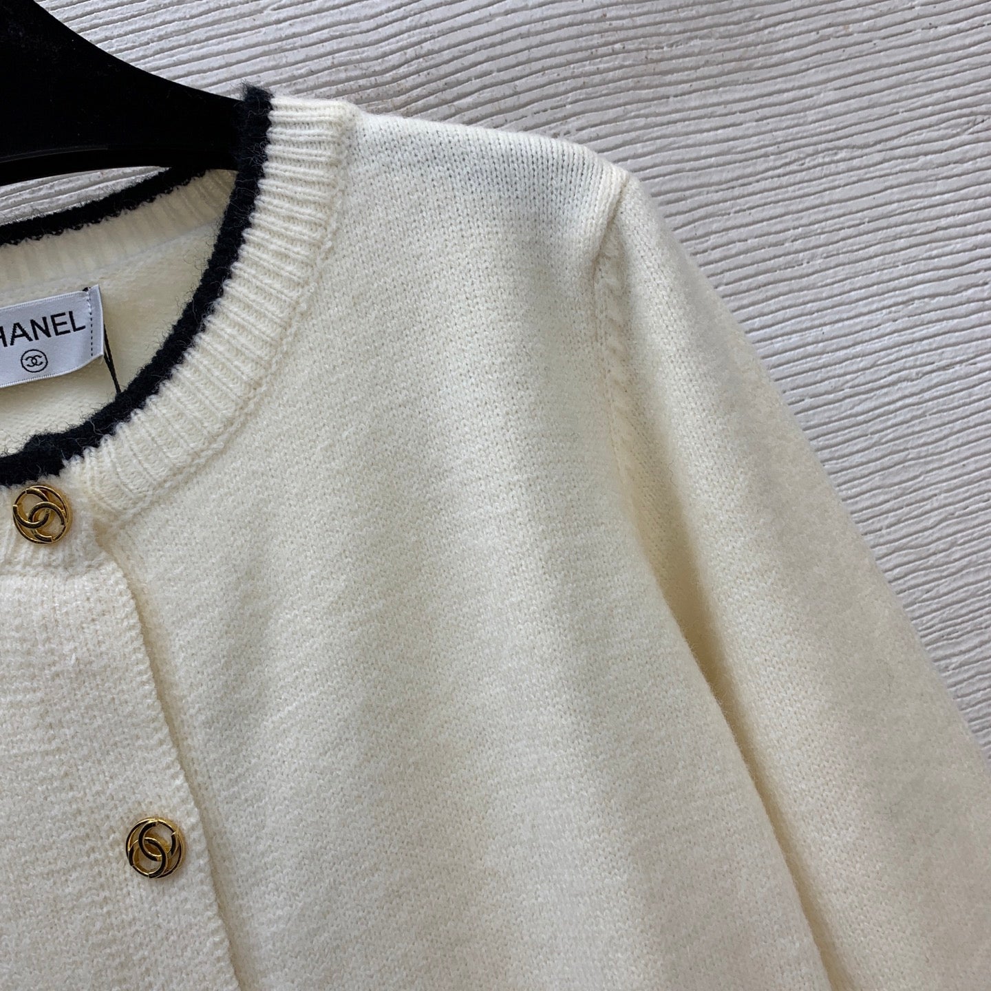 CC 26s Short Knit Cardigan Jacket White Wool 410589