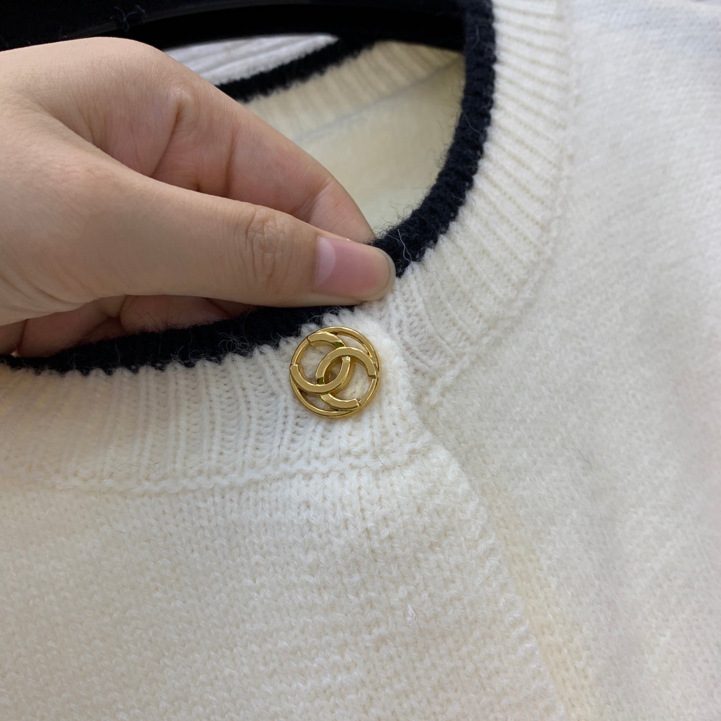 CC 26s Short Knit Cardigan Jacket White Wool 410589