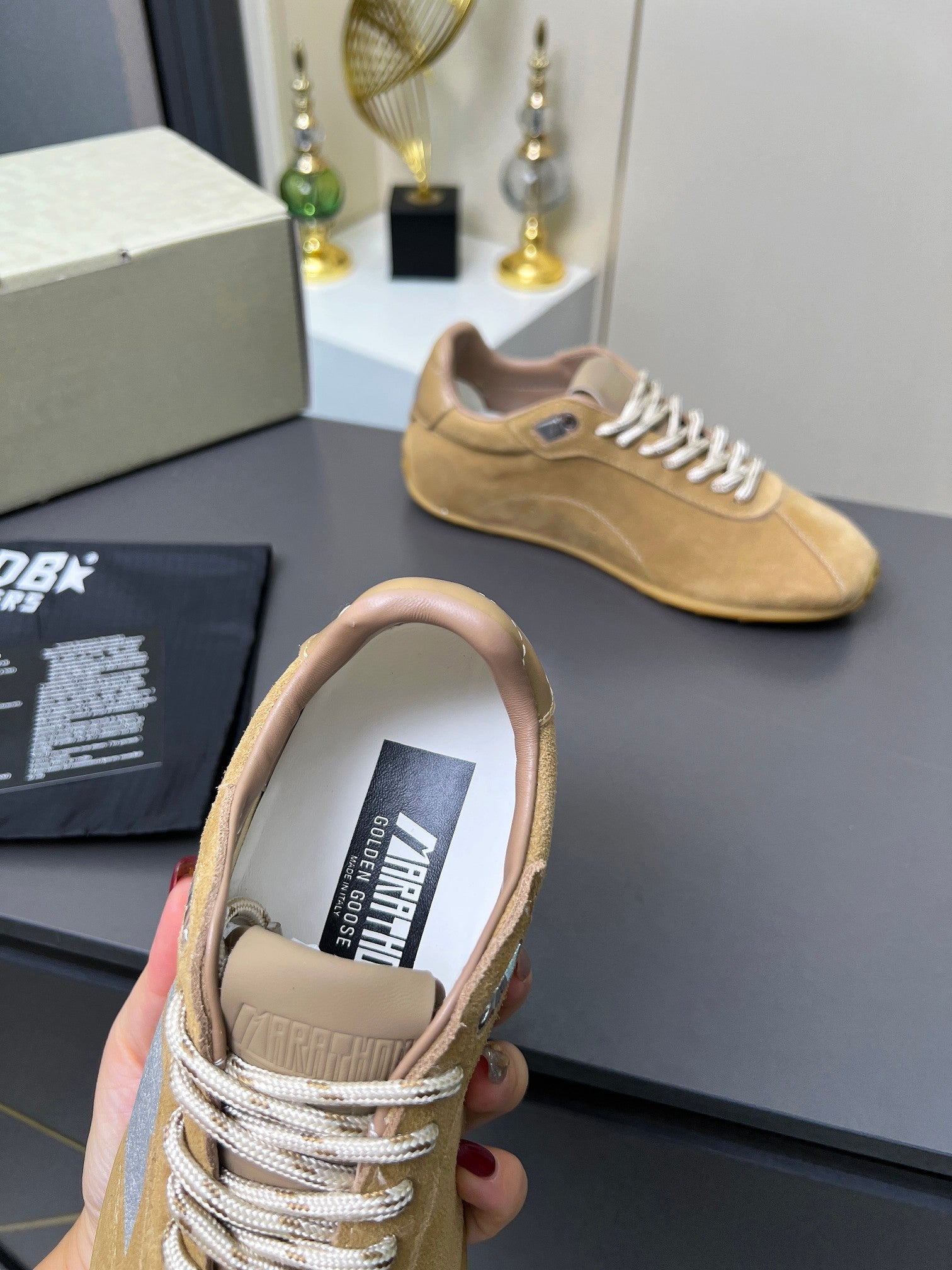 Golden Goose 26s Marathon Runner Sneakers Brown Suede 735859