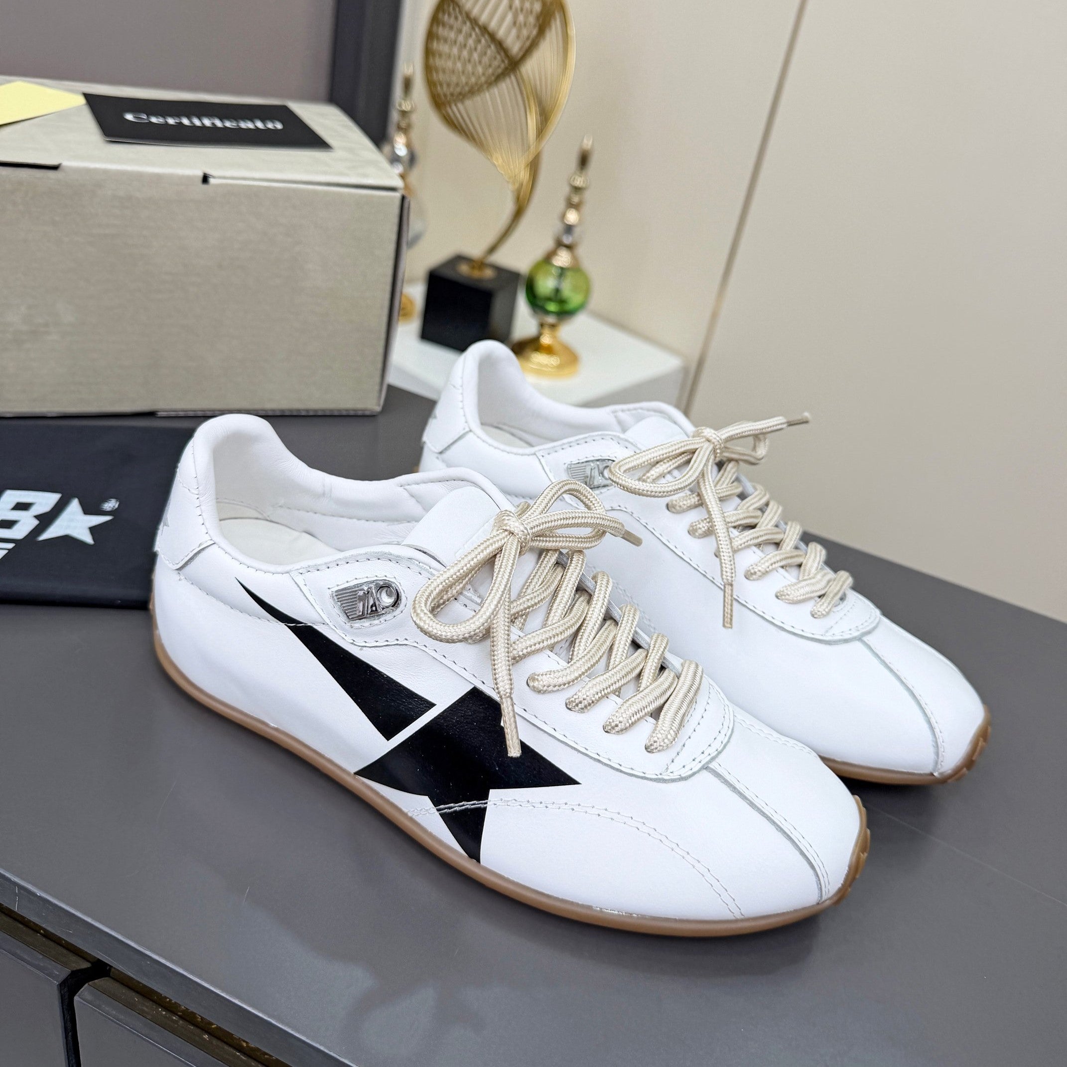Golden Goose 26s Marathon Runner Sneakers White Leather 735861