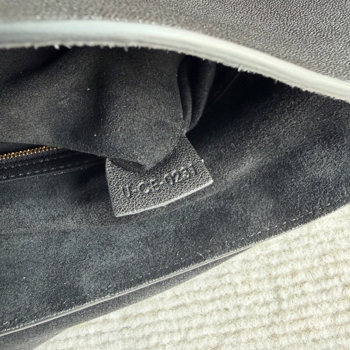 Celine Soft Triomphe Bucket Black Lambskin 144409