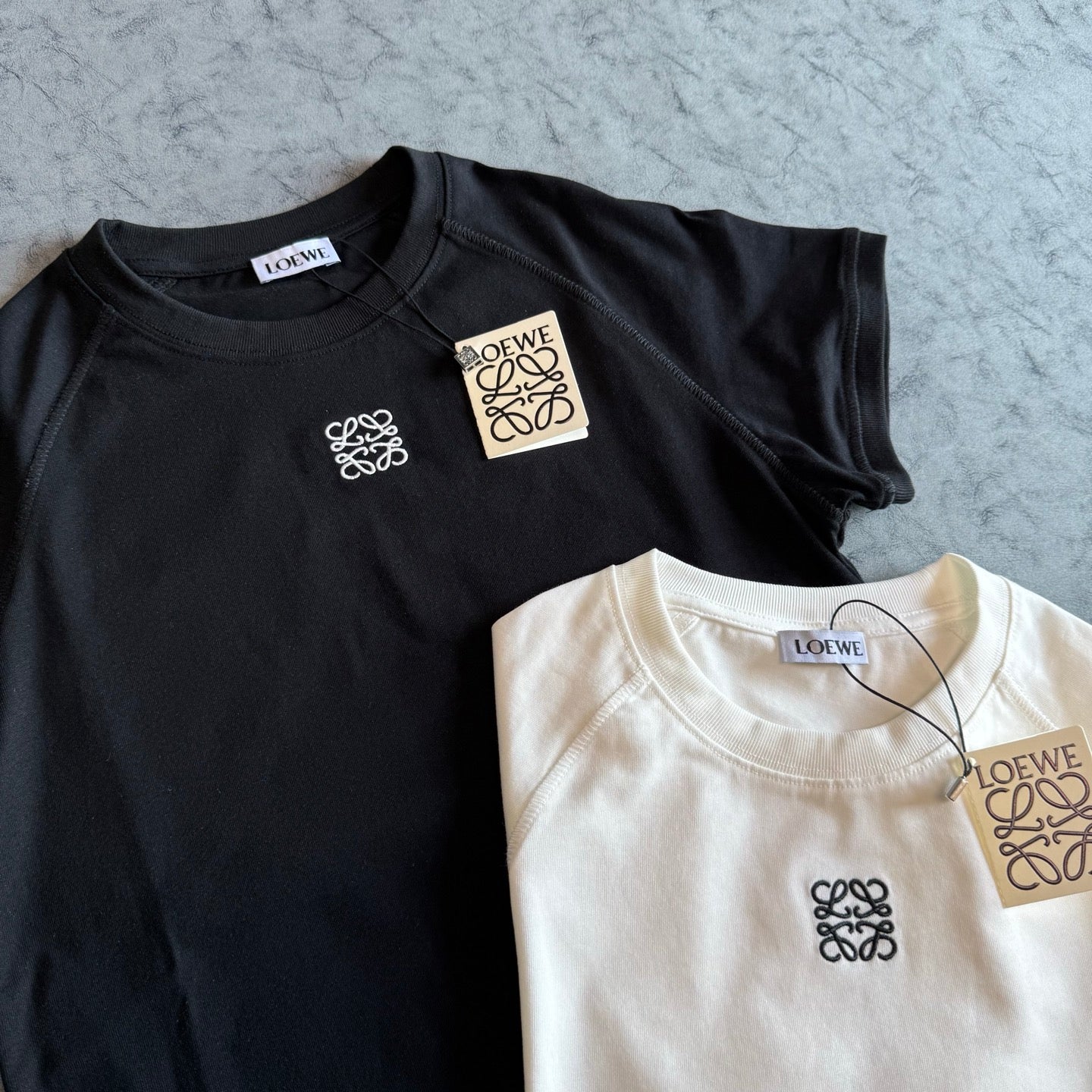 Loewe Anagram T-Shirt Black White Cotton Jersey 350441
