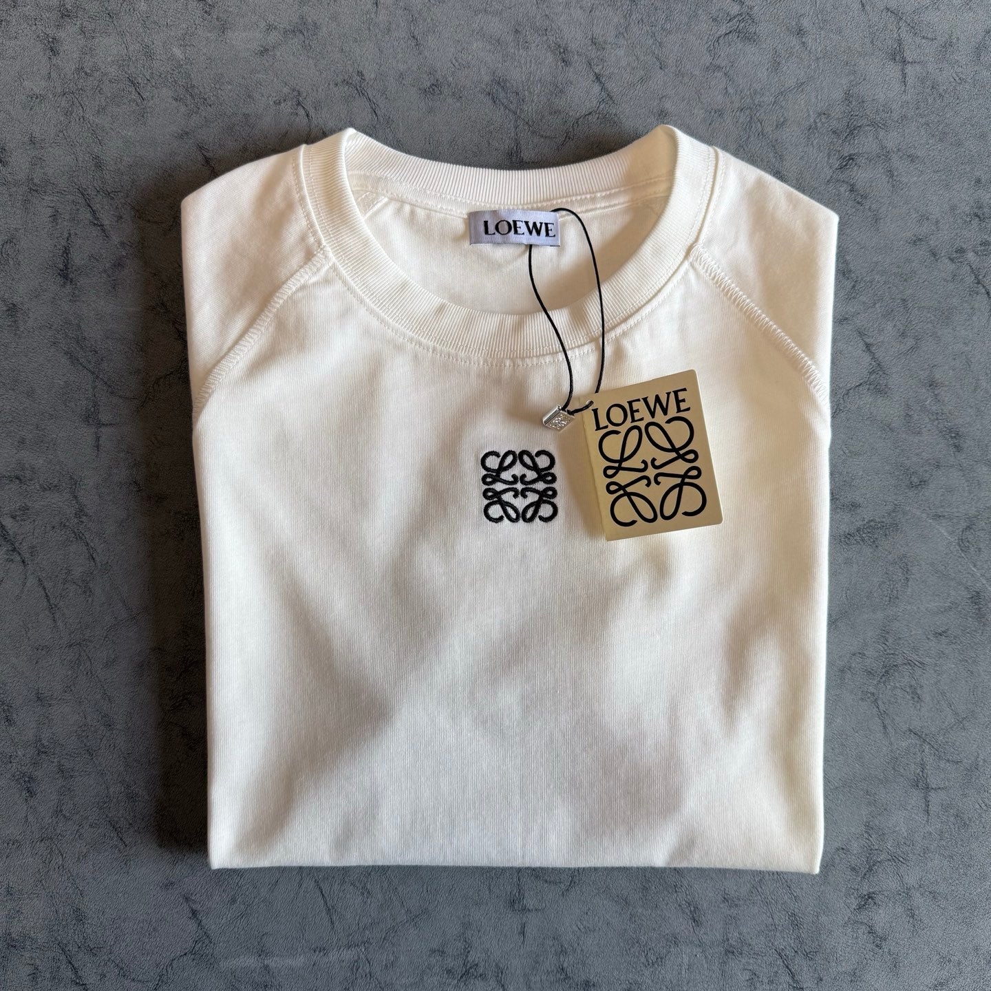 Loewe Anagram T-Shirt Black White Cotton Jersey 350441