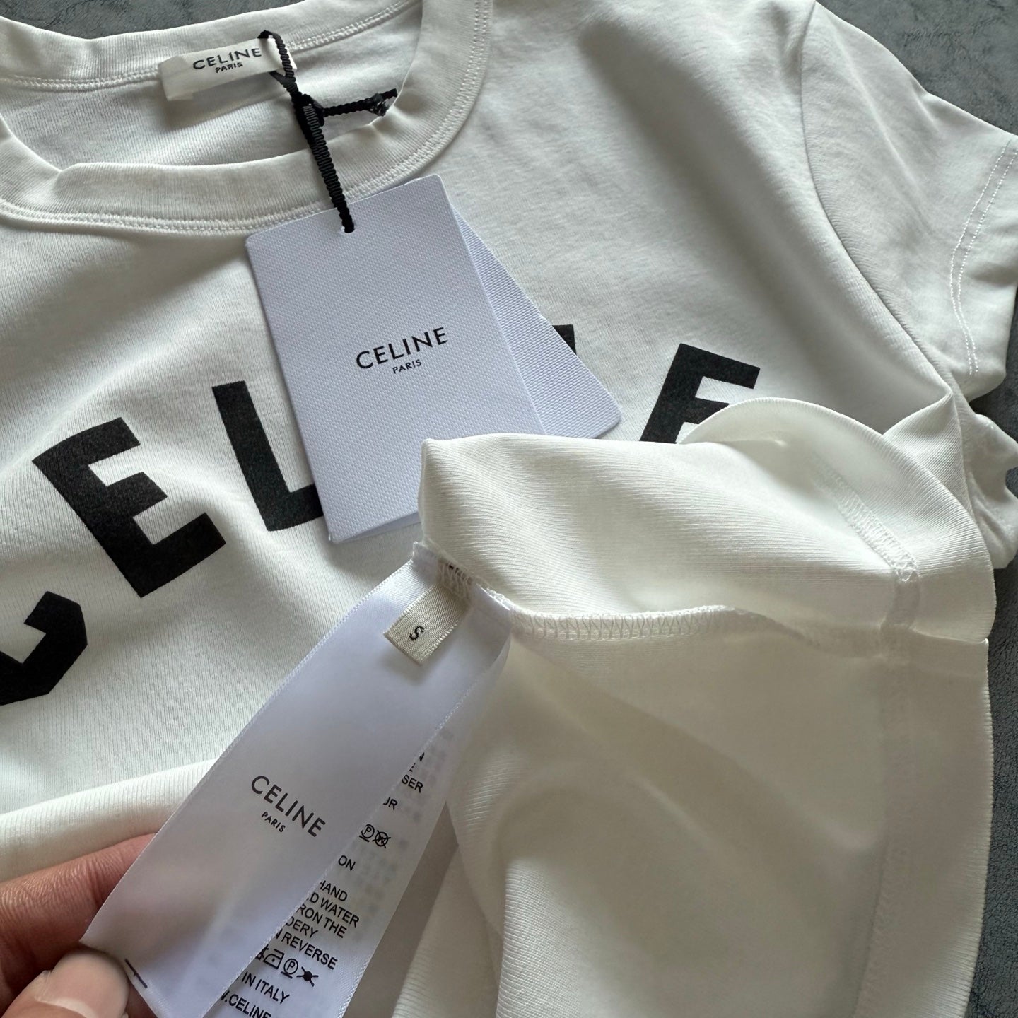 Celine SS26 Slim Fit Short-Sleeve Tee Cotton 350459