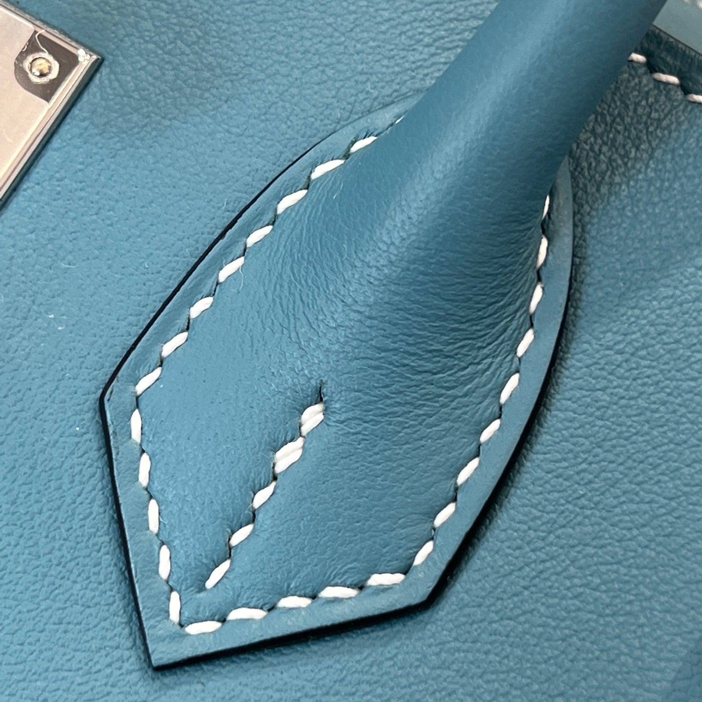 HM Birkin 𝟐𝟓 𝐒𝐰𝐢𝐟𝐭 Blue & Pearl Gray Cowhide Grayiver Hardware (25day to produce) 270223