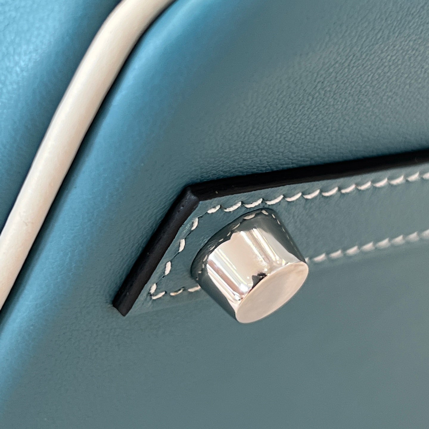HM Birkin 𝟐𝟓 𝐒𝐰𝐢𝐟𝐭 Blue & Pearl Gray Cowhide Grayiver Hardware (25day to produce) 270223
