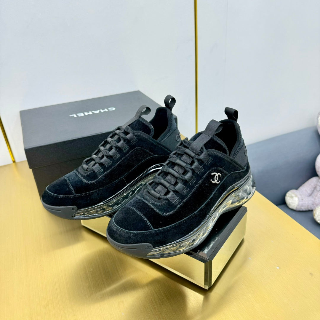 CC 26s Clear Sole Sneakers Black Velvet 139961