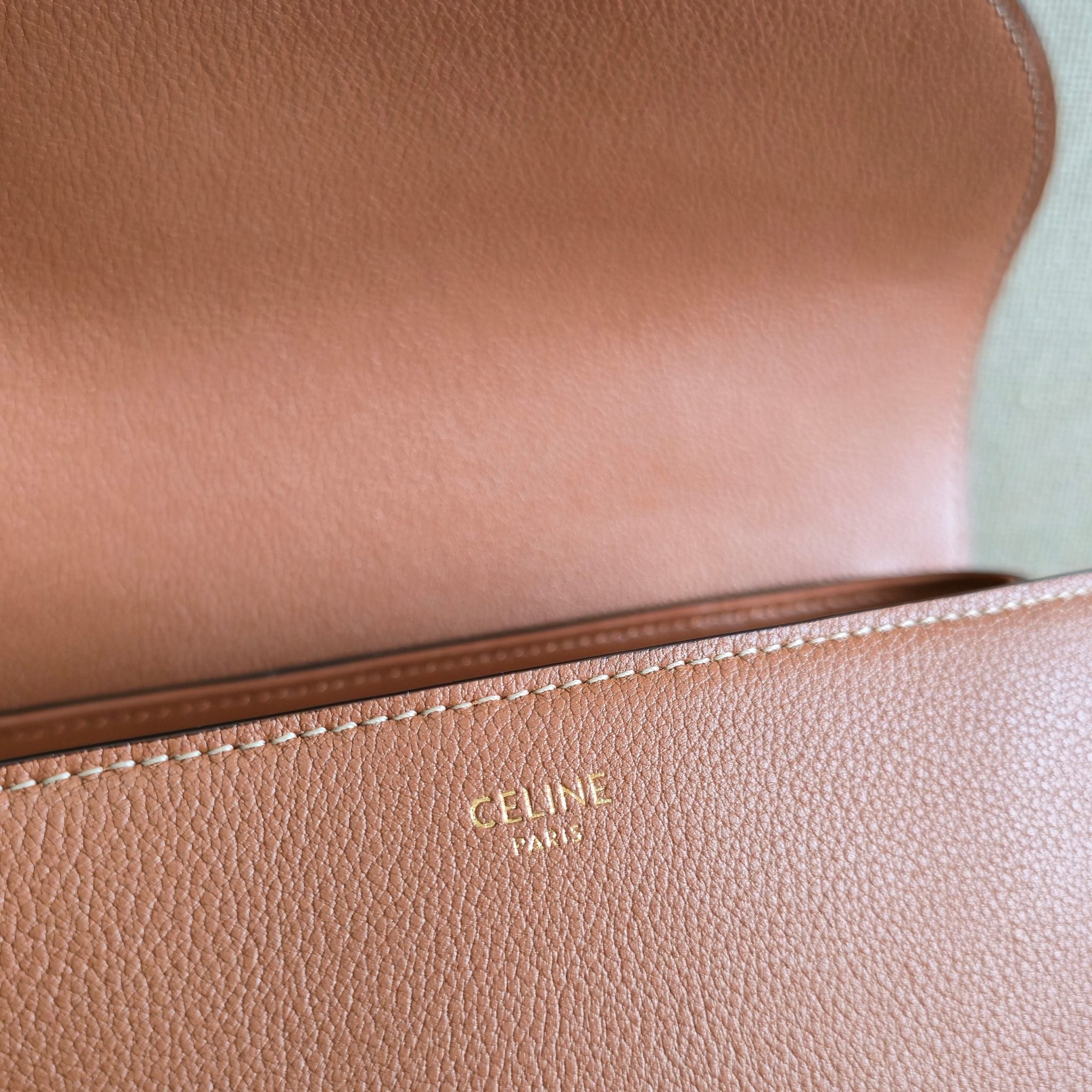 Celine Medium Nino Bag 25.5 Brown Grained Calfskin
