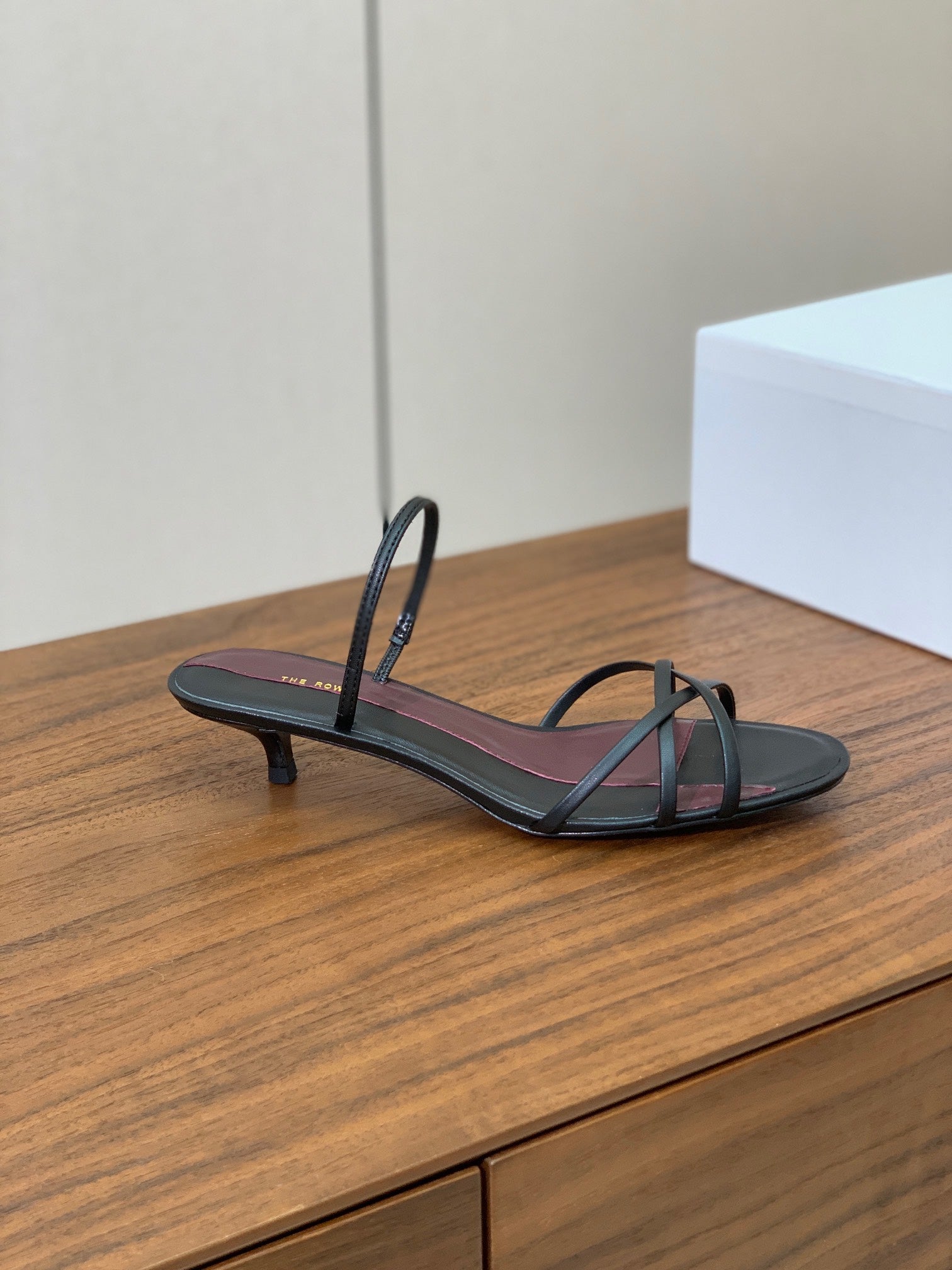 The Row Heel Sandals 30mmBlack Mix Burgundy Sheepskin 325423