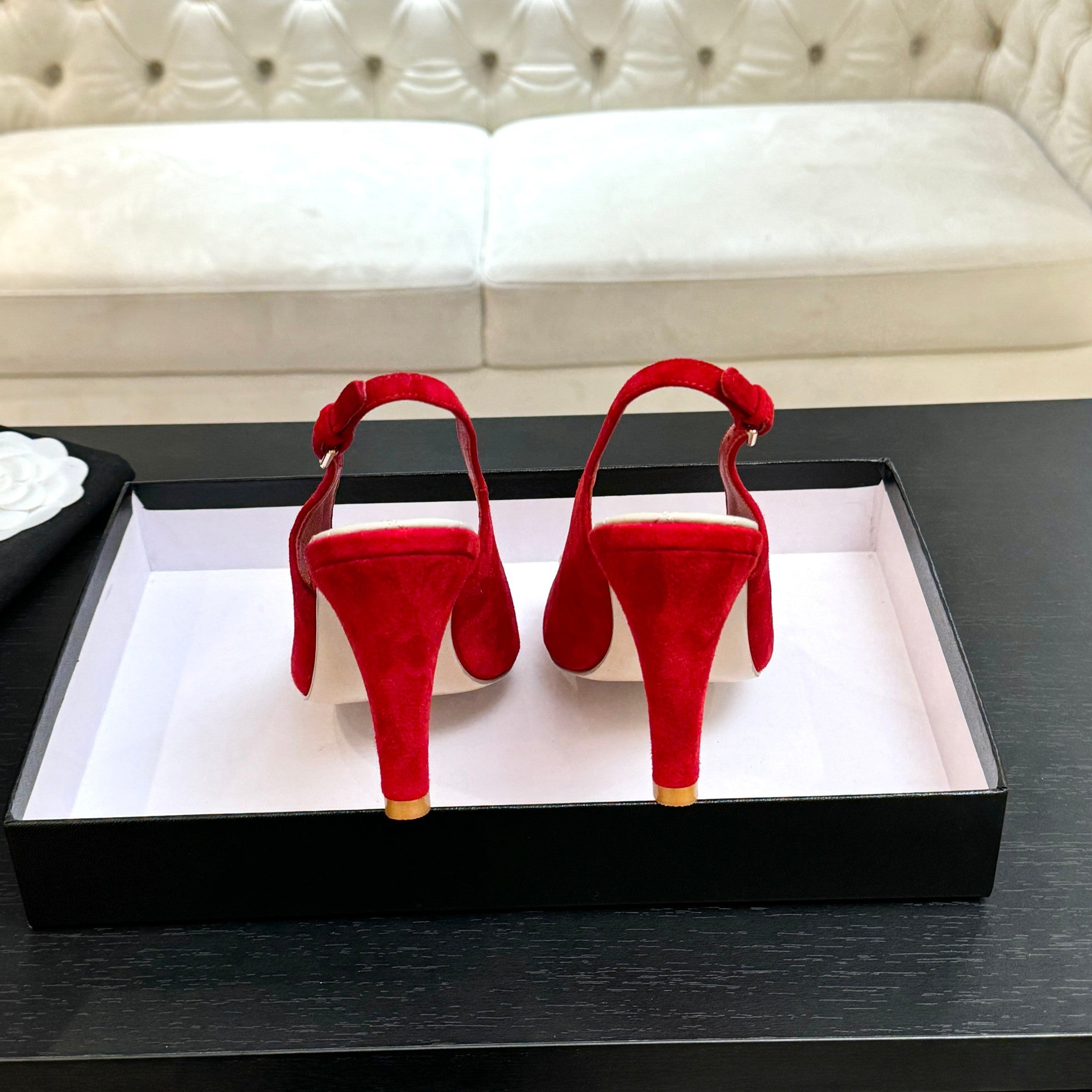 CC 26A Pearl Slingback Red Suede 672991