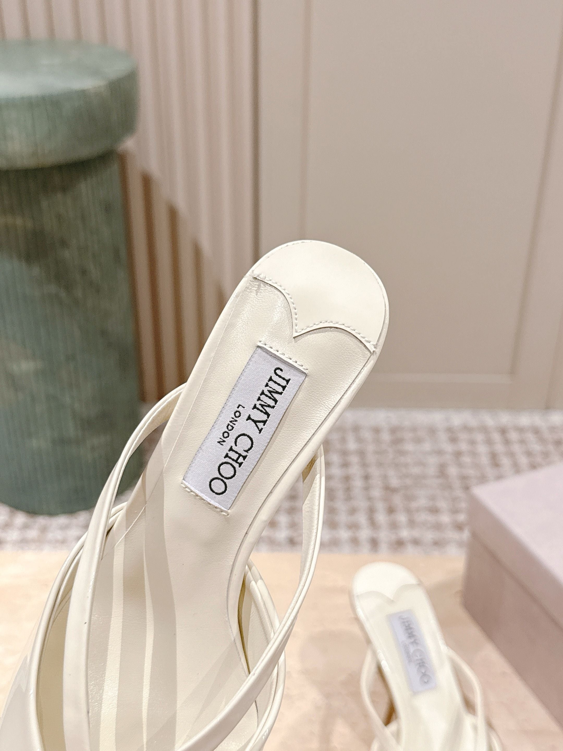 Jimmy Sana Mule 50mm White Patent Leather 431844