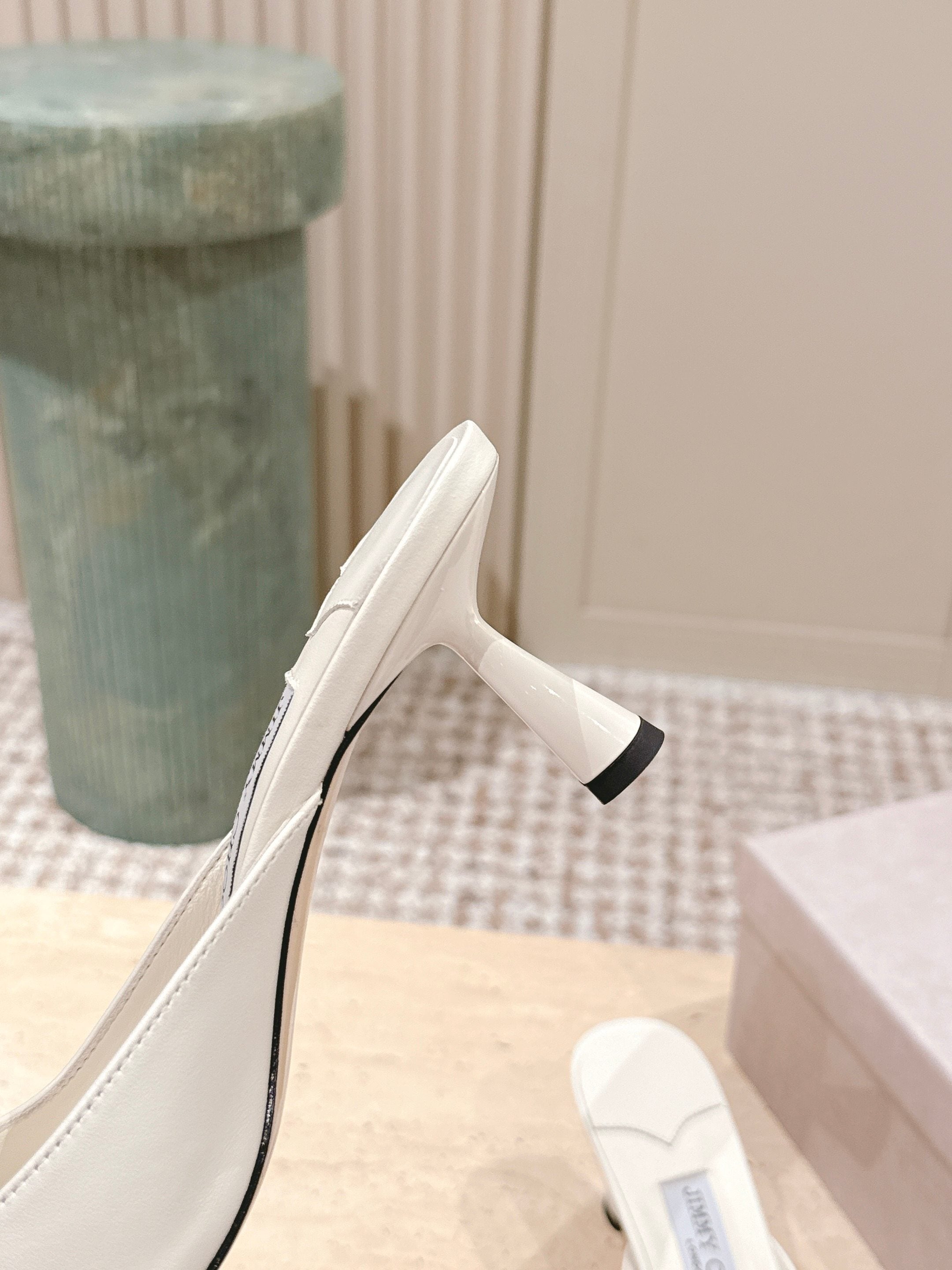 Jimmy 25s Skye Satin Mules 70mm White Leather 431871