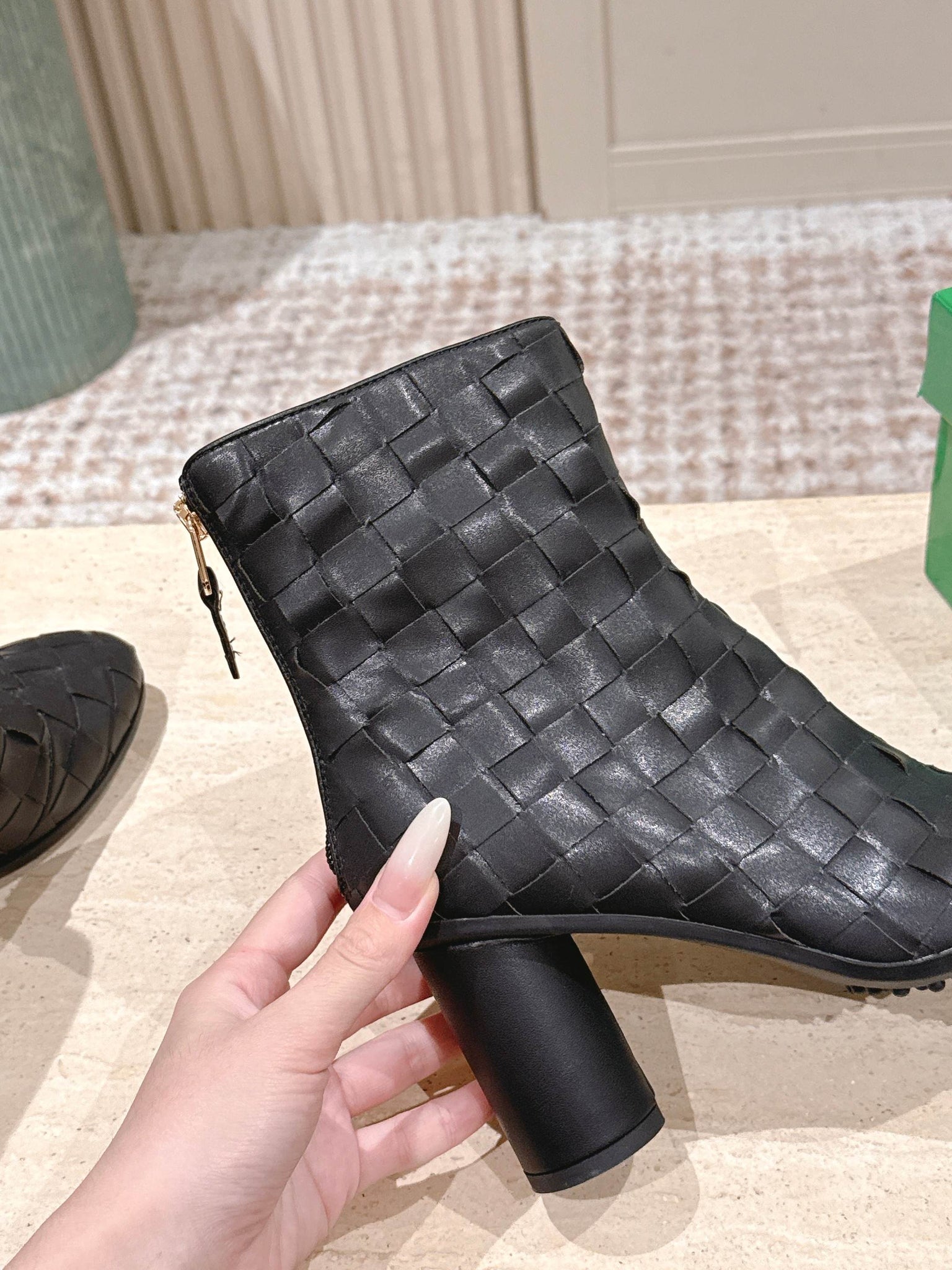 BV 26s Boots 8.5cm Dark Brown Intrecciato Lambskin