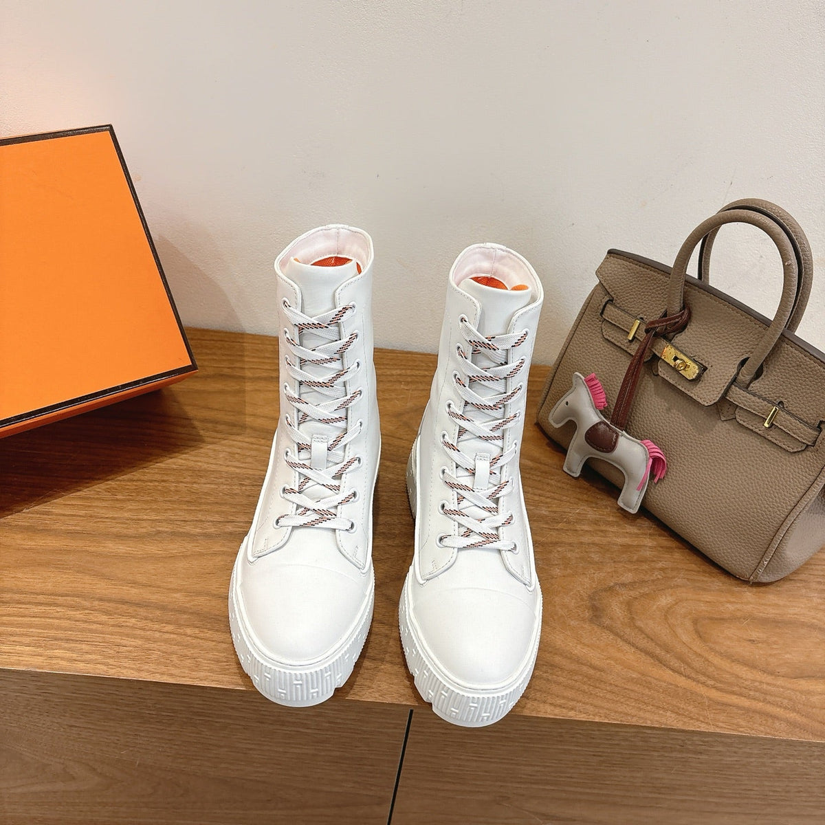HM 26S Fresh Ankle Boots 4cm White Leather 110603