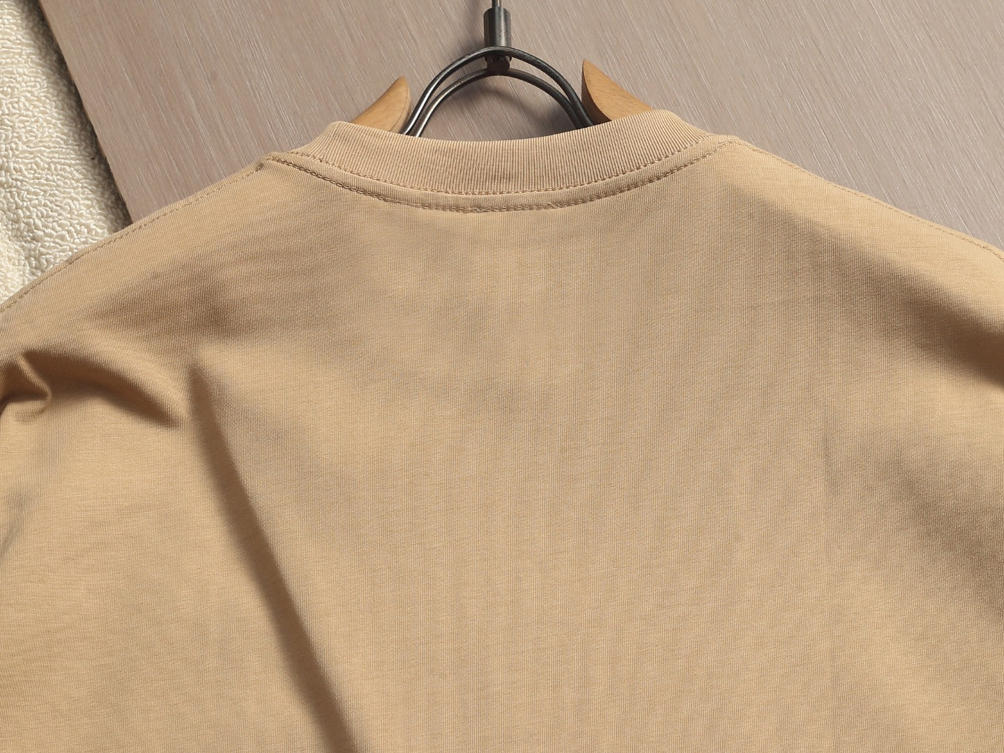 Burberry Men Knight Oversized T-Shirt Green Beige Cotton