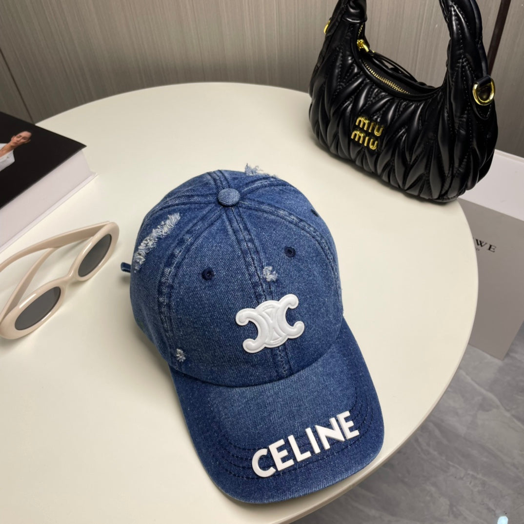 Celin Cap Blue Denim Fabric 210351