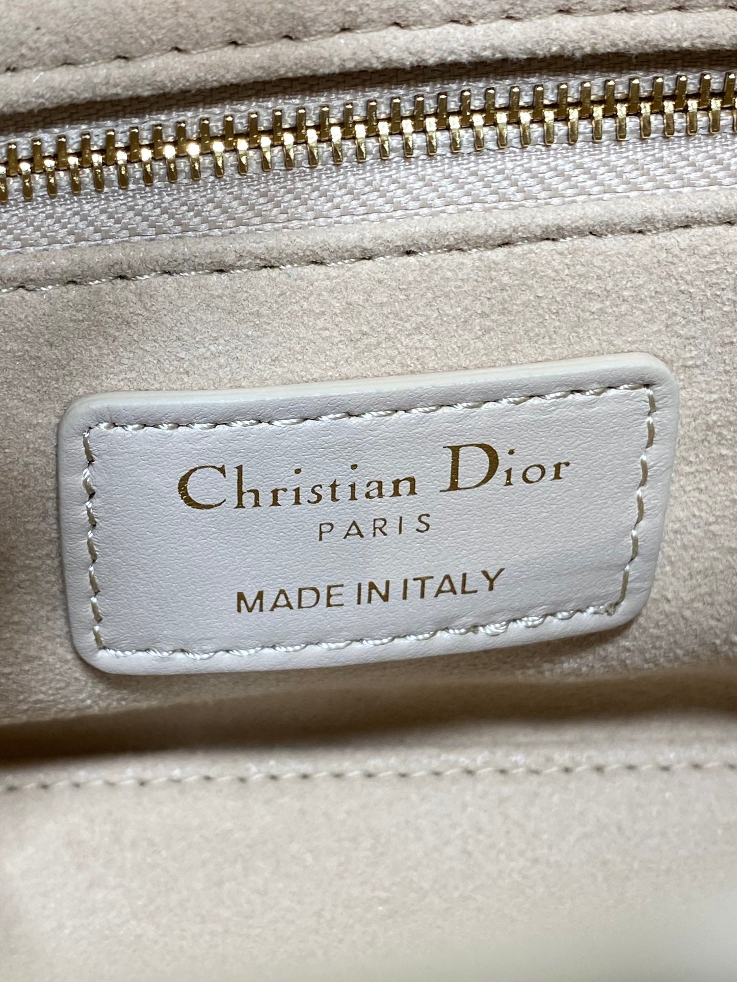 Dior 2026 Mini Lady Dior Bag Beige Burugndy Lambskin 286583