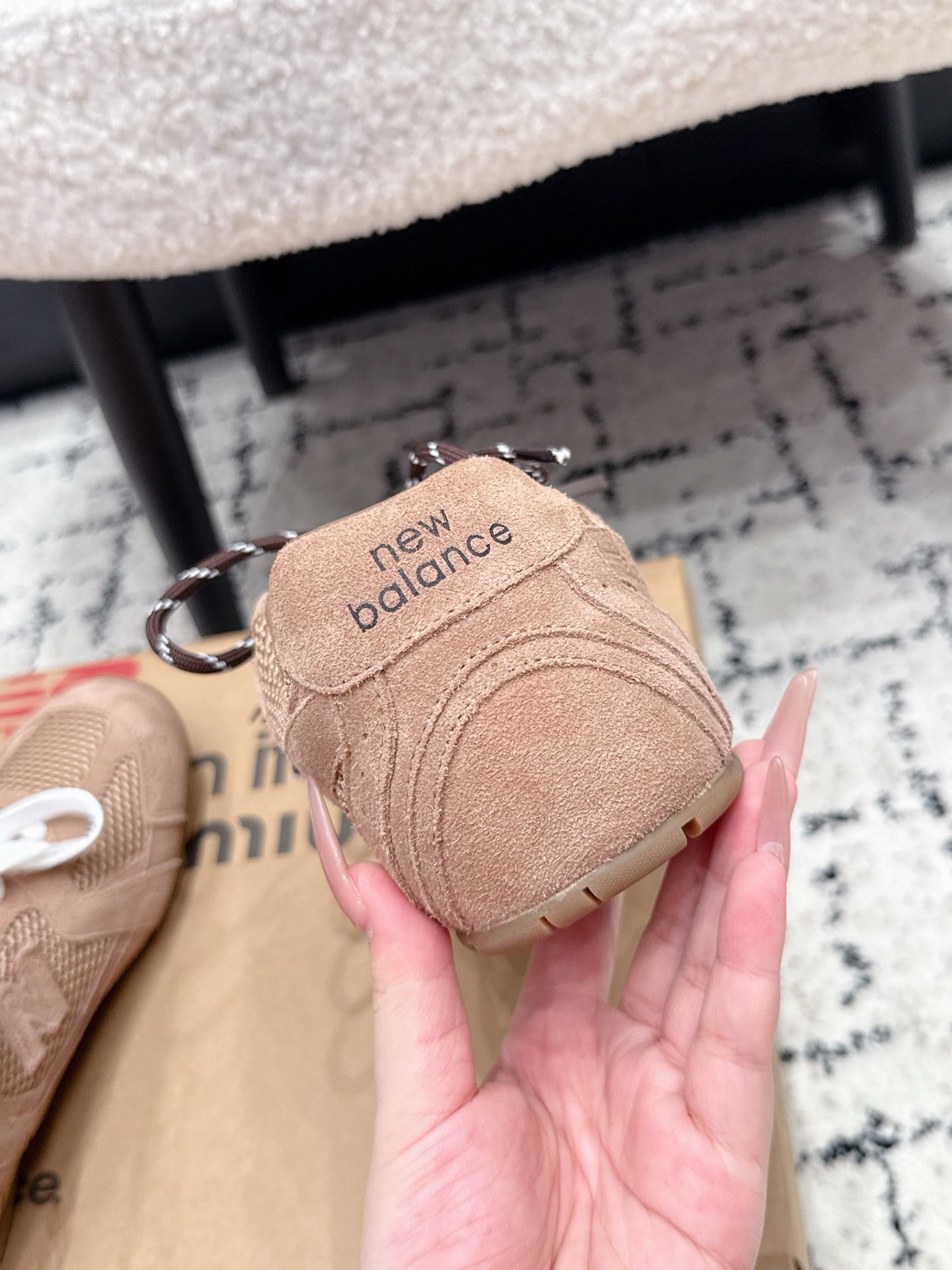 Miu 530 Casual Sneaker Light Brown Suede Mesh 880613
