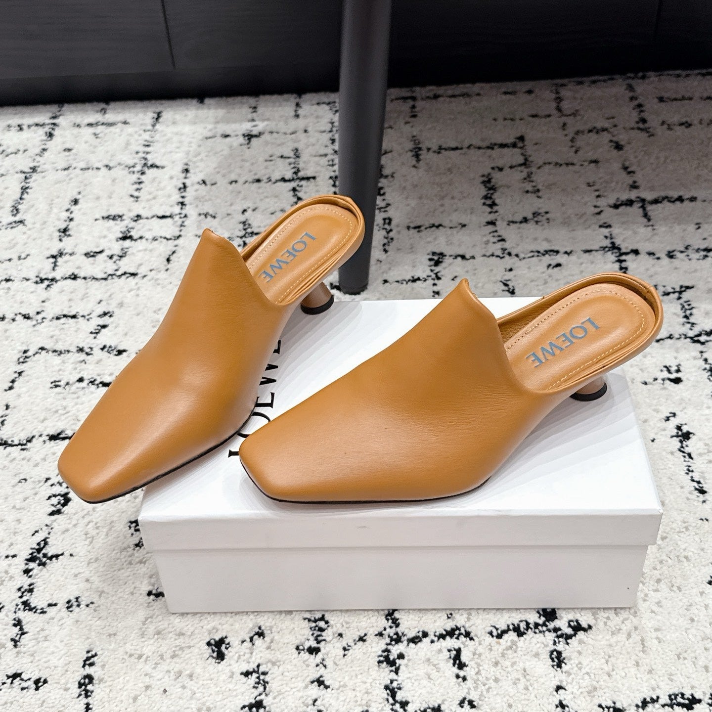 Loewe Emily Mule Tan Brown Lambskin 880827