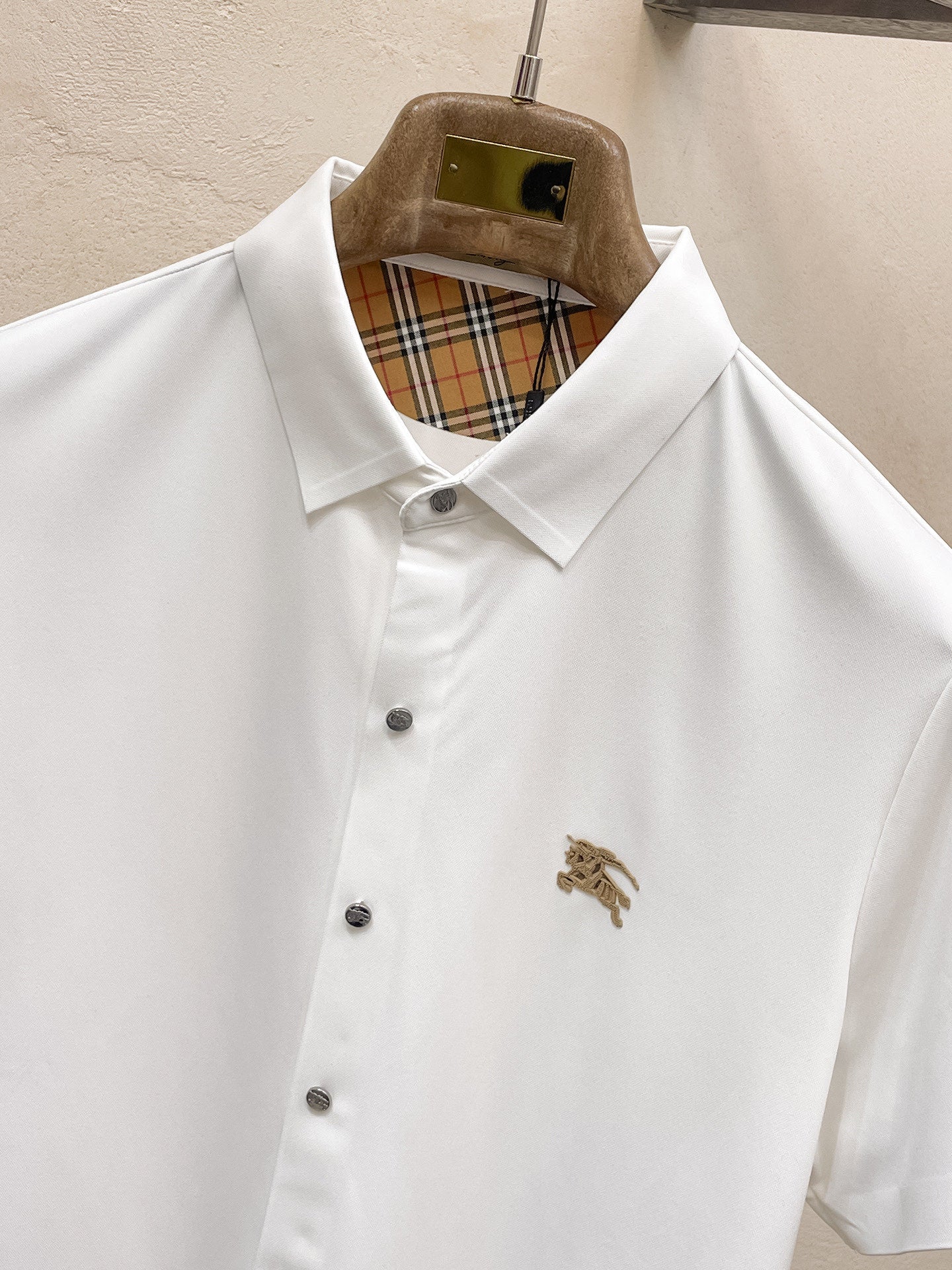 BRR Men Short-Sleeve Polo Shirt White Silk