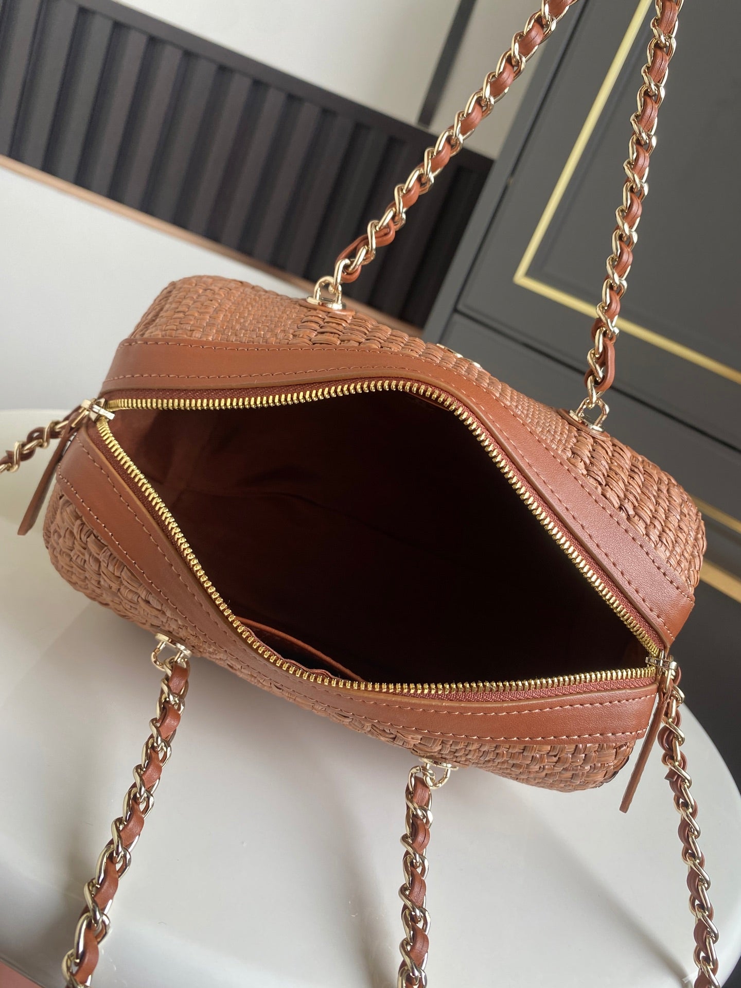 CC 26P AS4474 Mini Bowling Bag 18.5cm Brown Woven