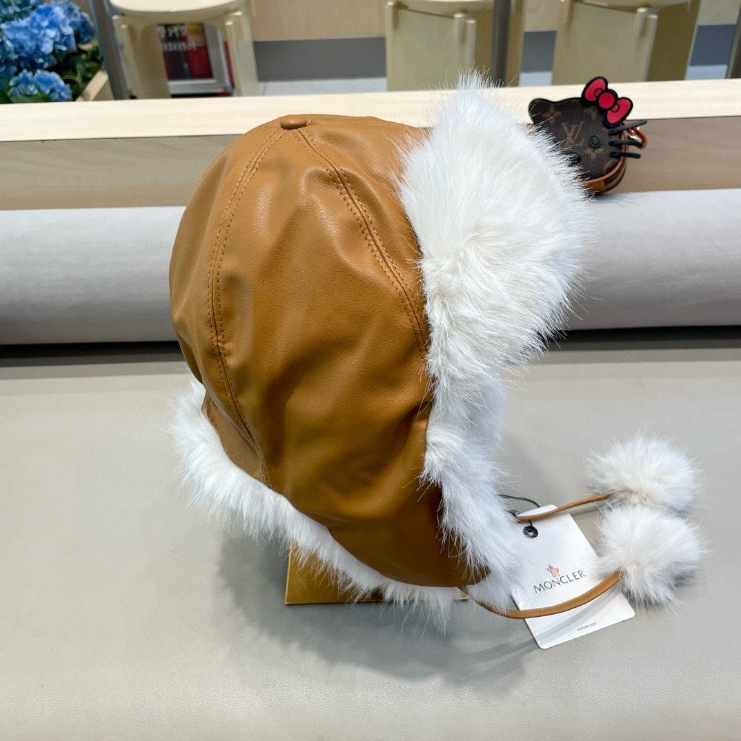 MC 26s Winter Bomber Trapper Hat Brown Leather 499297