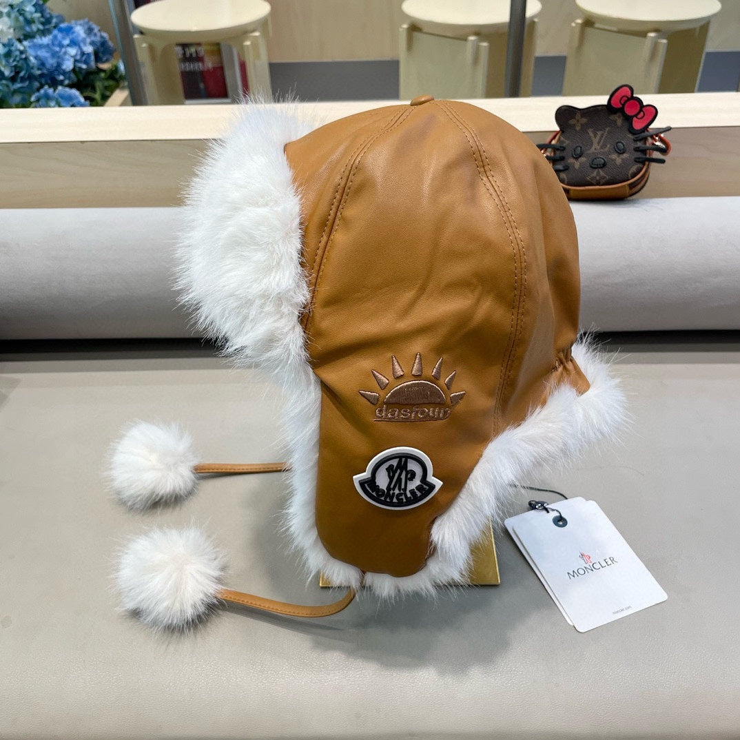 MC 26s Winter Bomber Trapper Hat Brown Leather 499297
