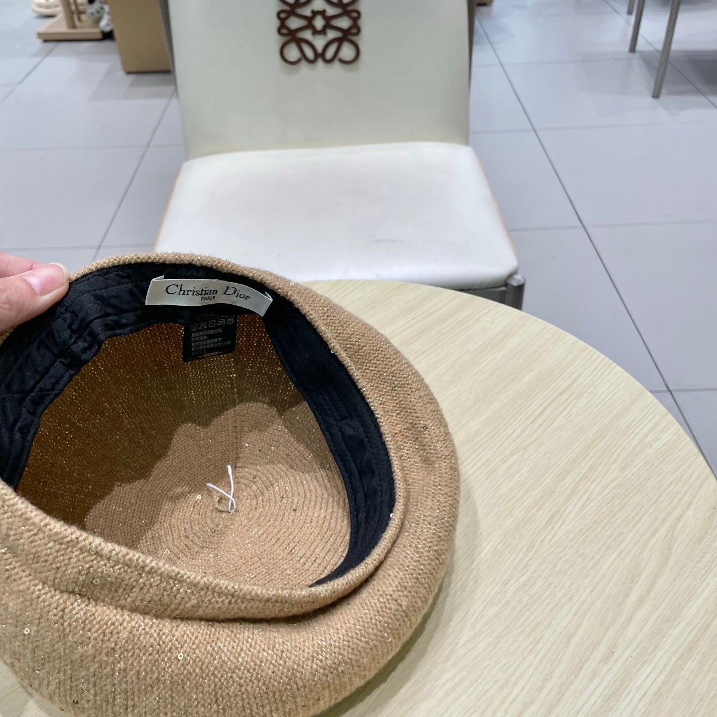 CD Logo Wool Beret Hat 205641