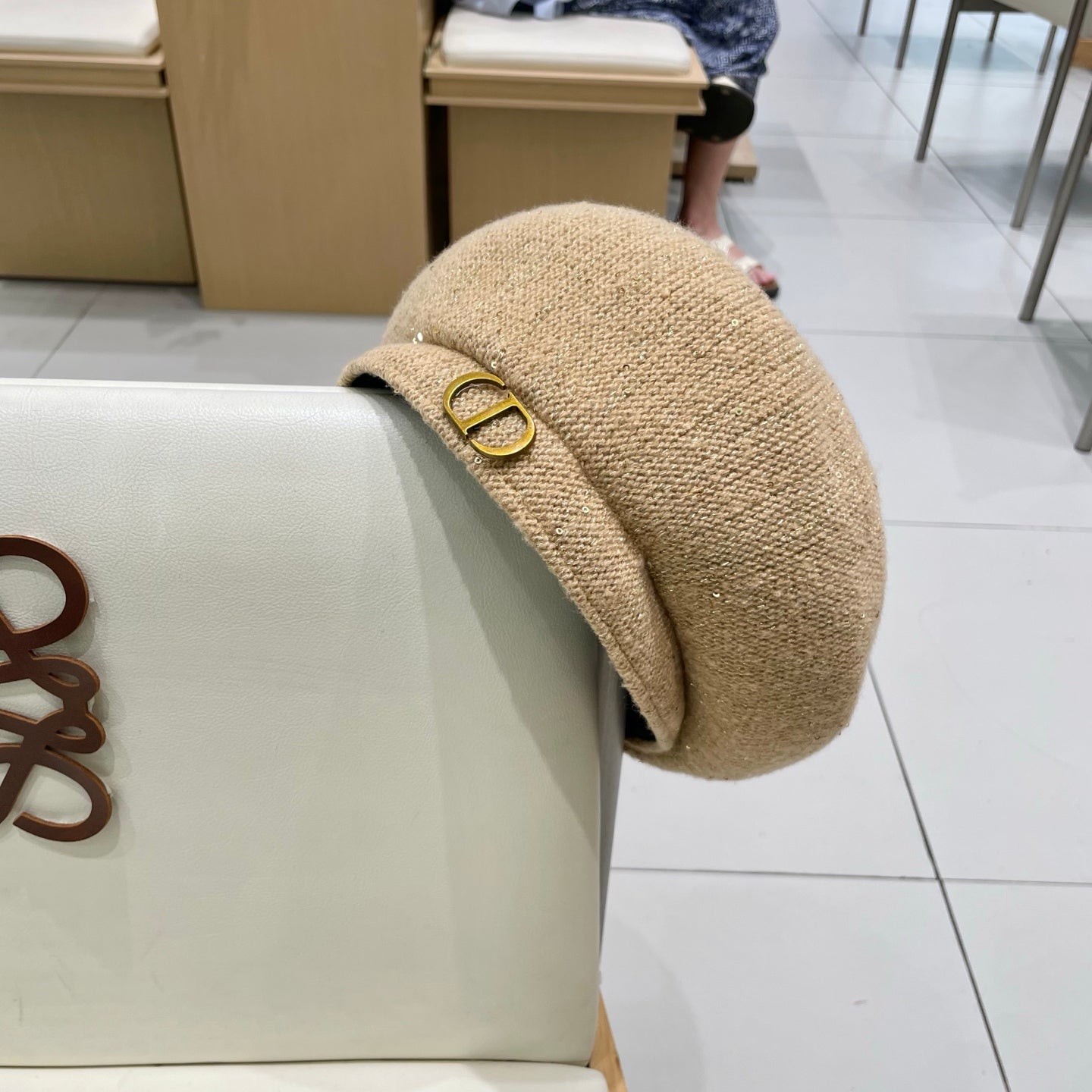 CD Logo Wool Beret Hat 205641