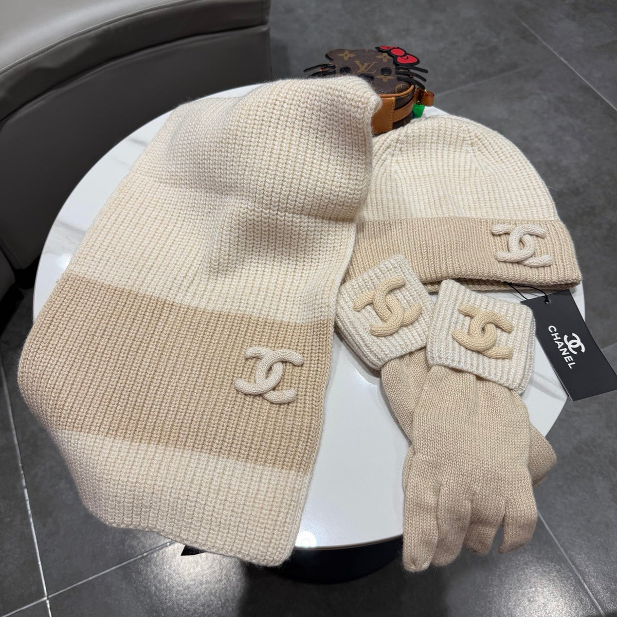 CC 26s Winter Knit Set Cream Beige Wool 499455