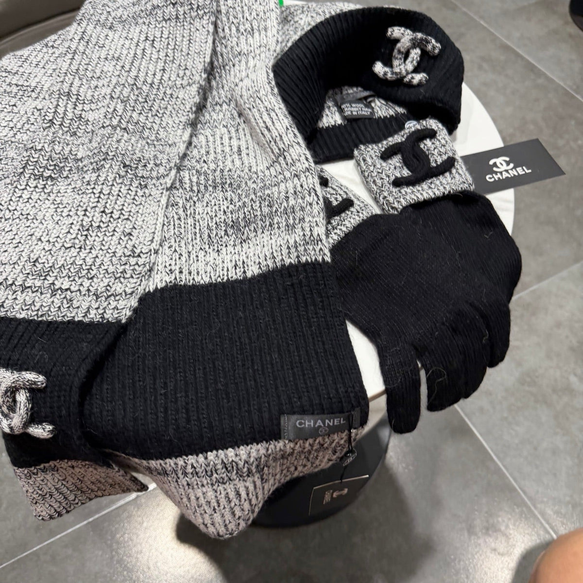 CC 26s Winter Knit Set Black Grey Wool 499257