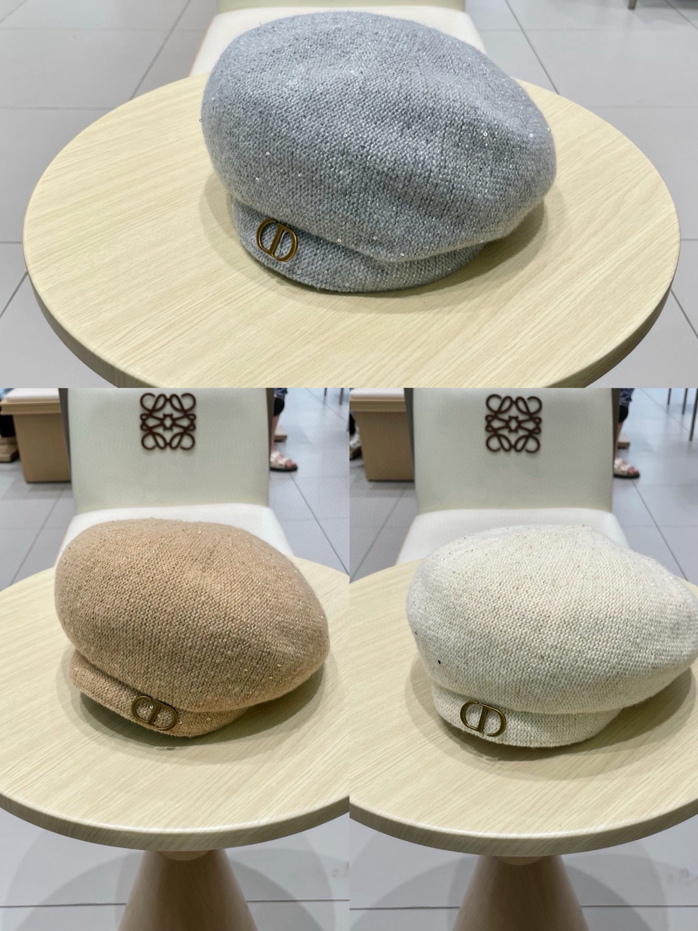 CD Logo Wool Beret Hat 205641