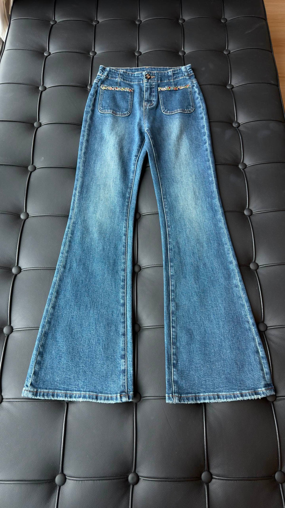 Chanel 2026 Jeans Blue Flared Denim Cotton 435469