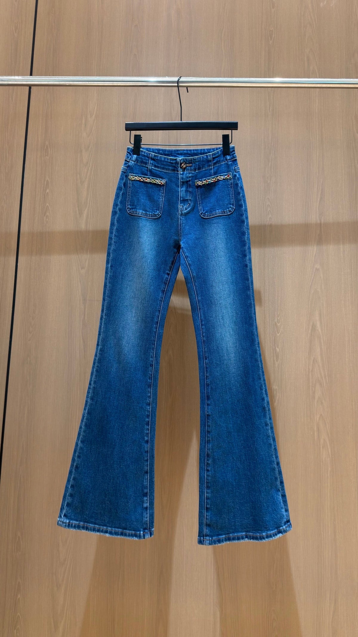 Chanel 2026 Jeans Blue Flared Denim Cotton 435469