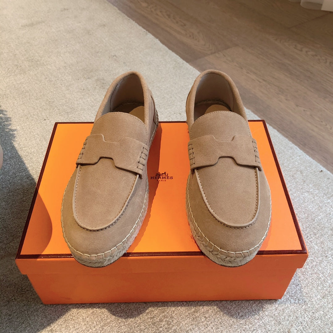 HM Trip Espadrille Beige Tan Suede