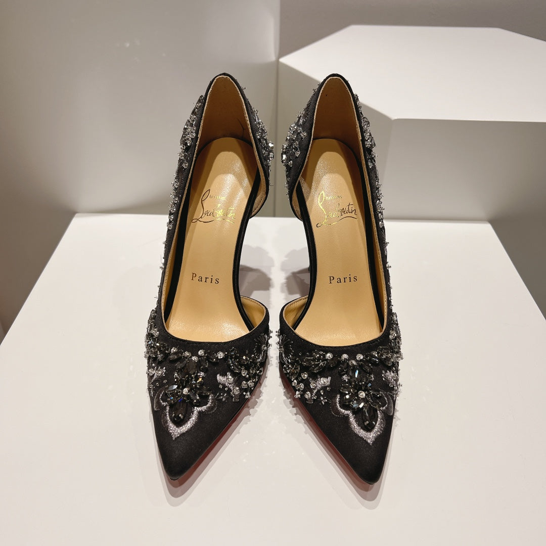 CL 25 Pump High Heels 100mm Silk and Sheepskin 240506