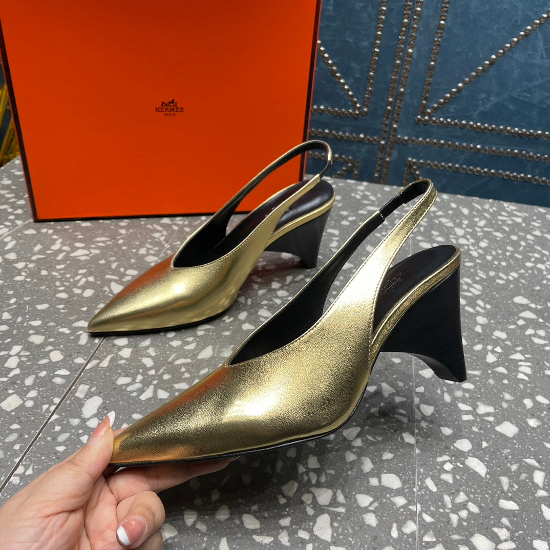 HM Intime 70 Pump Gold Lambskin 962933
