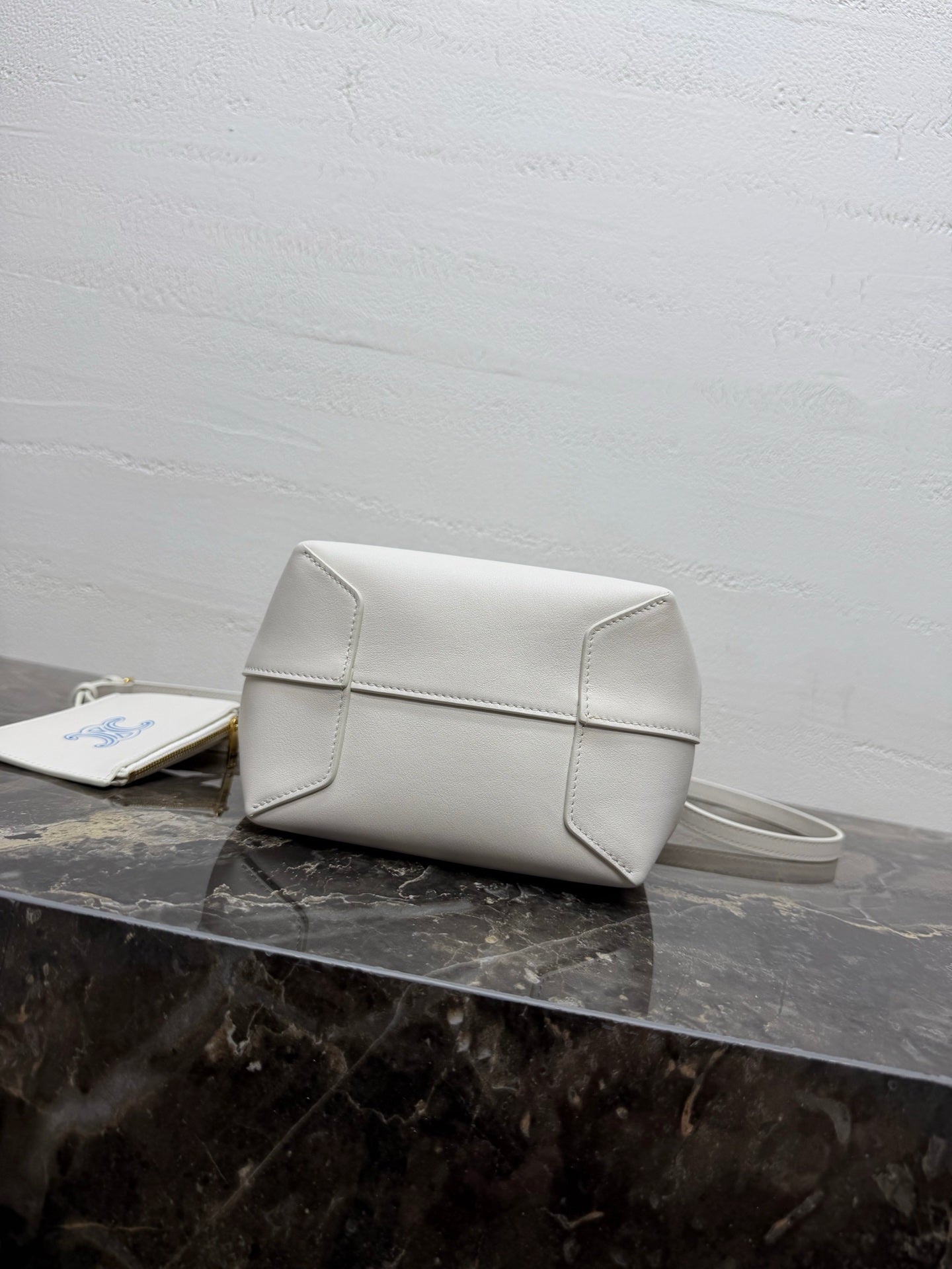 Celine Small Hobo White Supple Smooth Calfskin