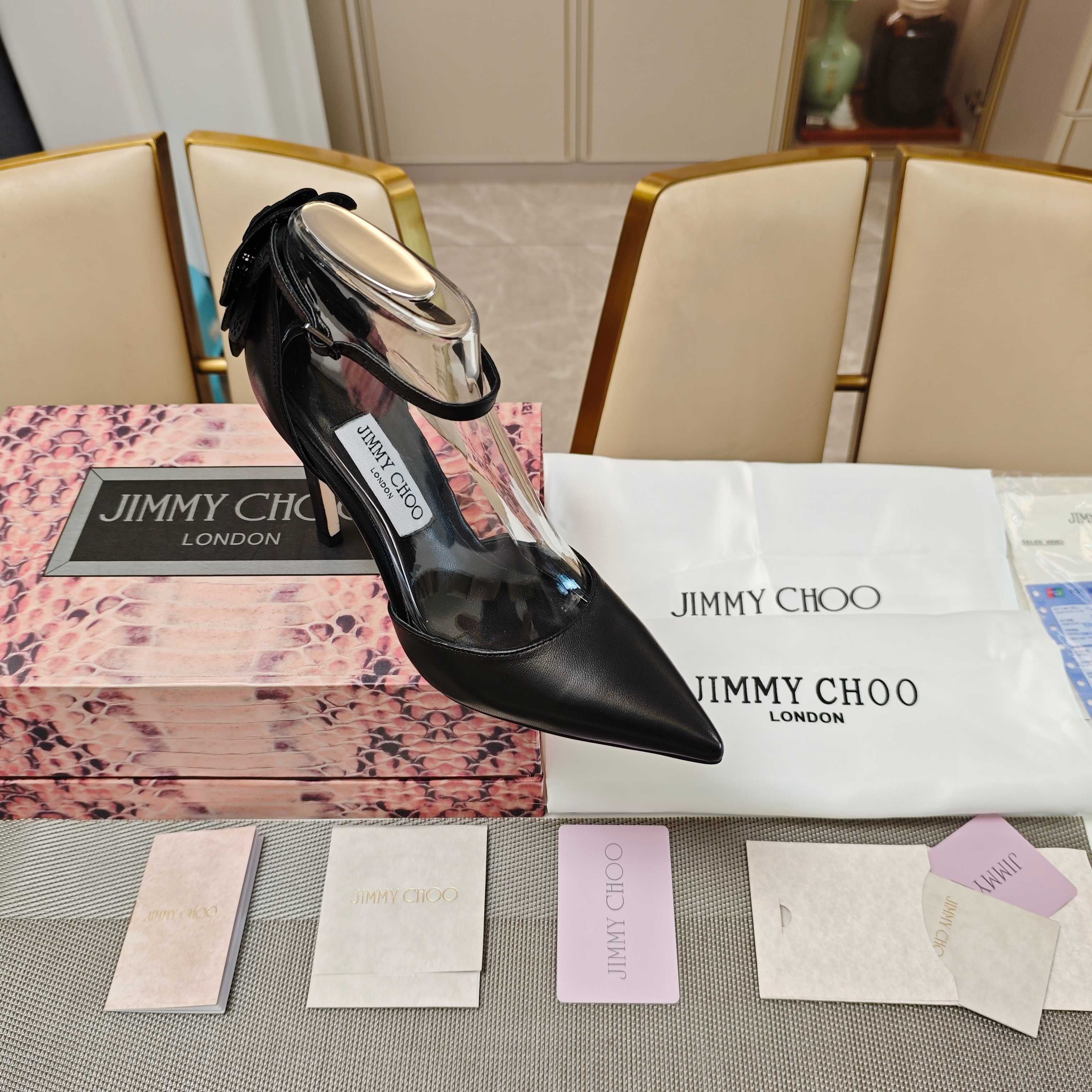 Jimmy Choo Marja Pumps 10cm Black Leather 900896