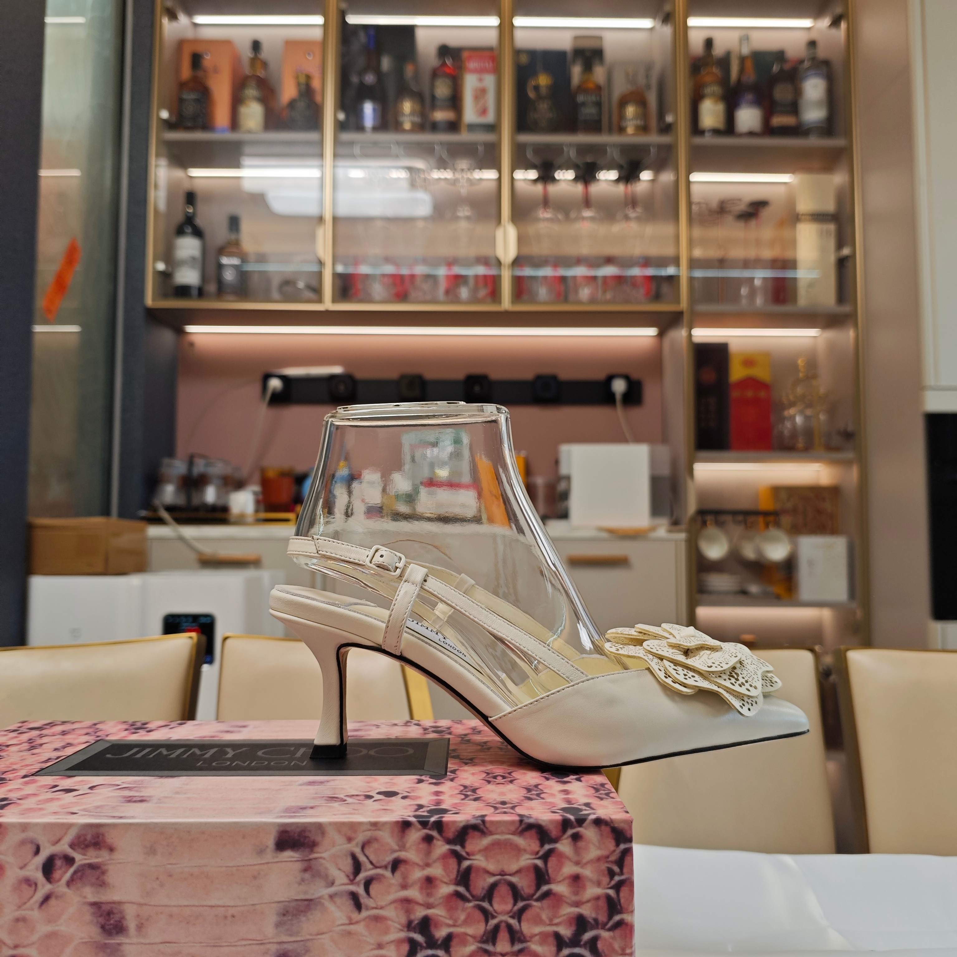 Jimmy Choo Mimmi Pumps 5cm Cream Leather 900901