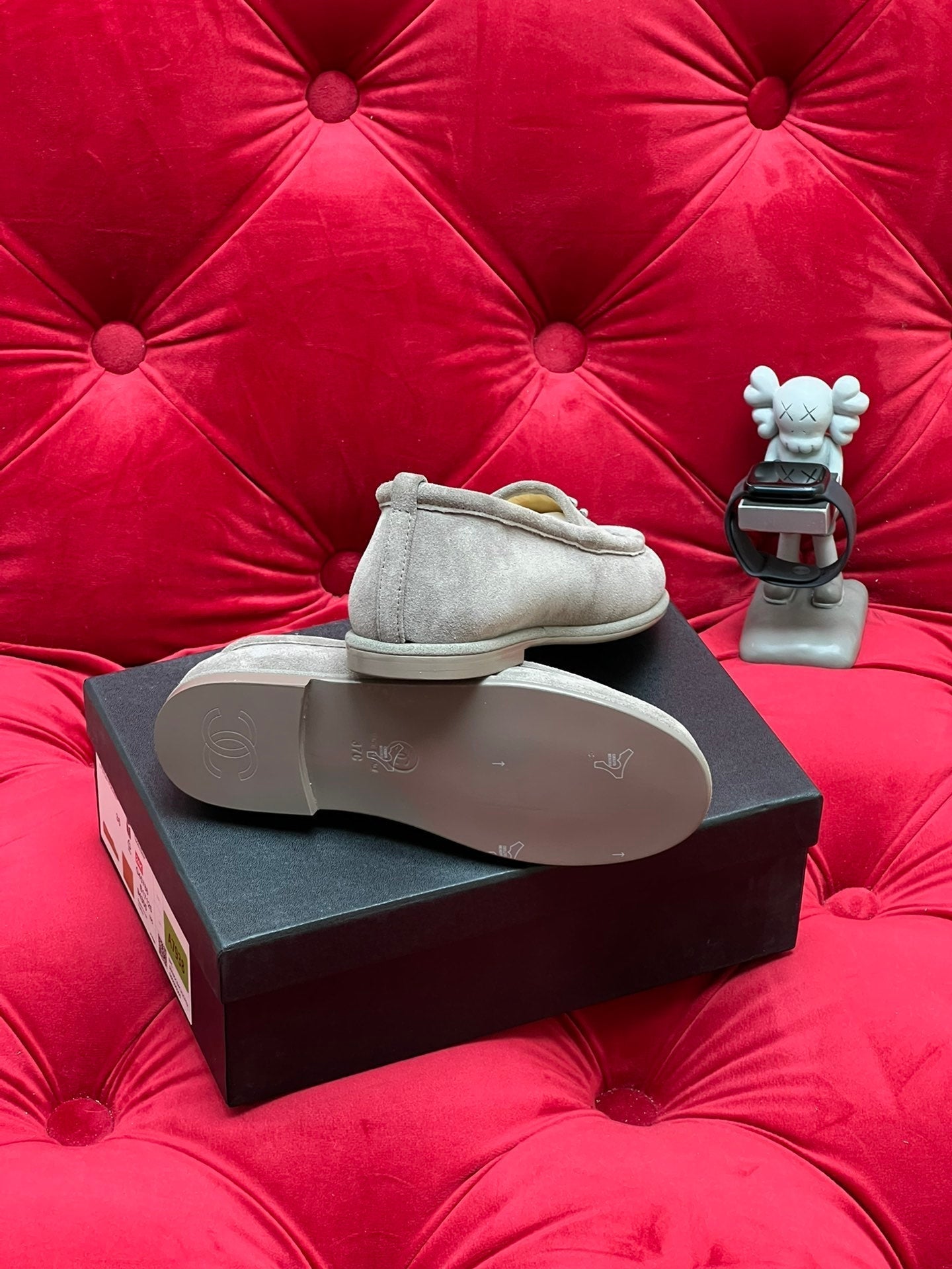 CC Moccasins Grey Suede And Lambskin