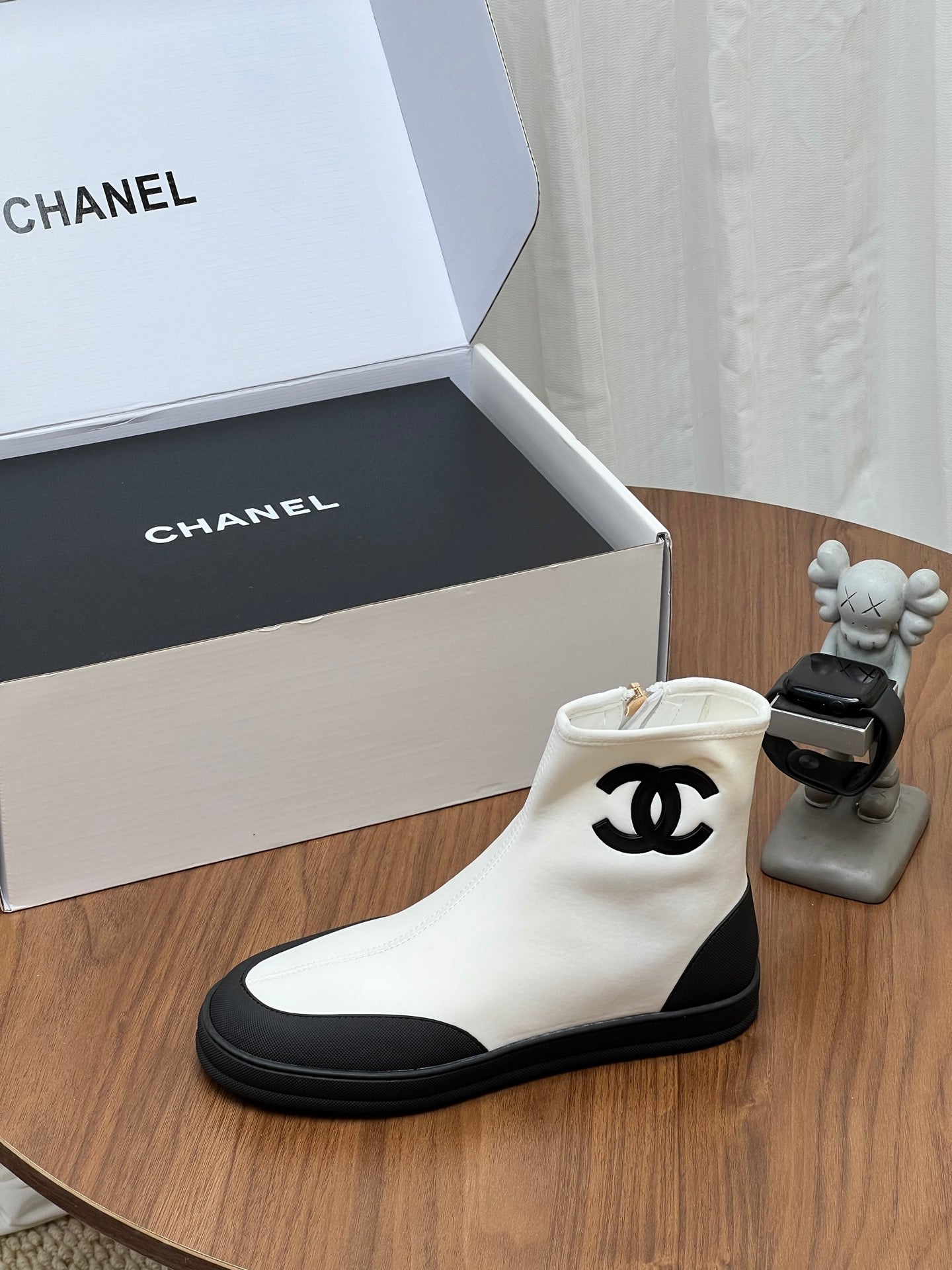 CC Coco Beach 2026 Boots White Black Fabric Rubber 846557