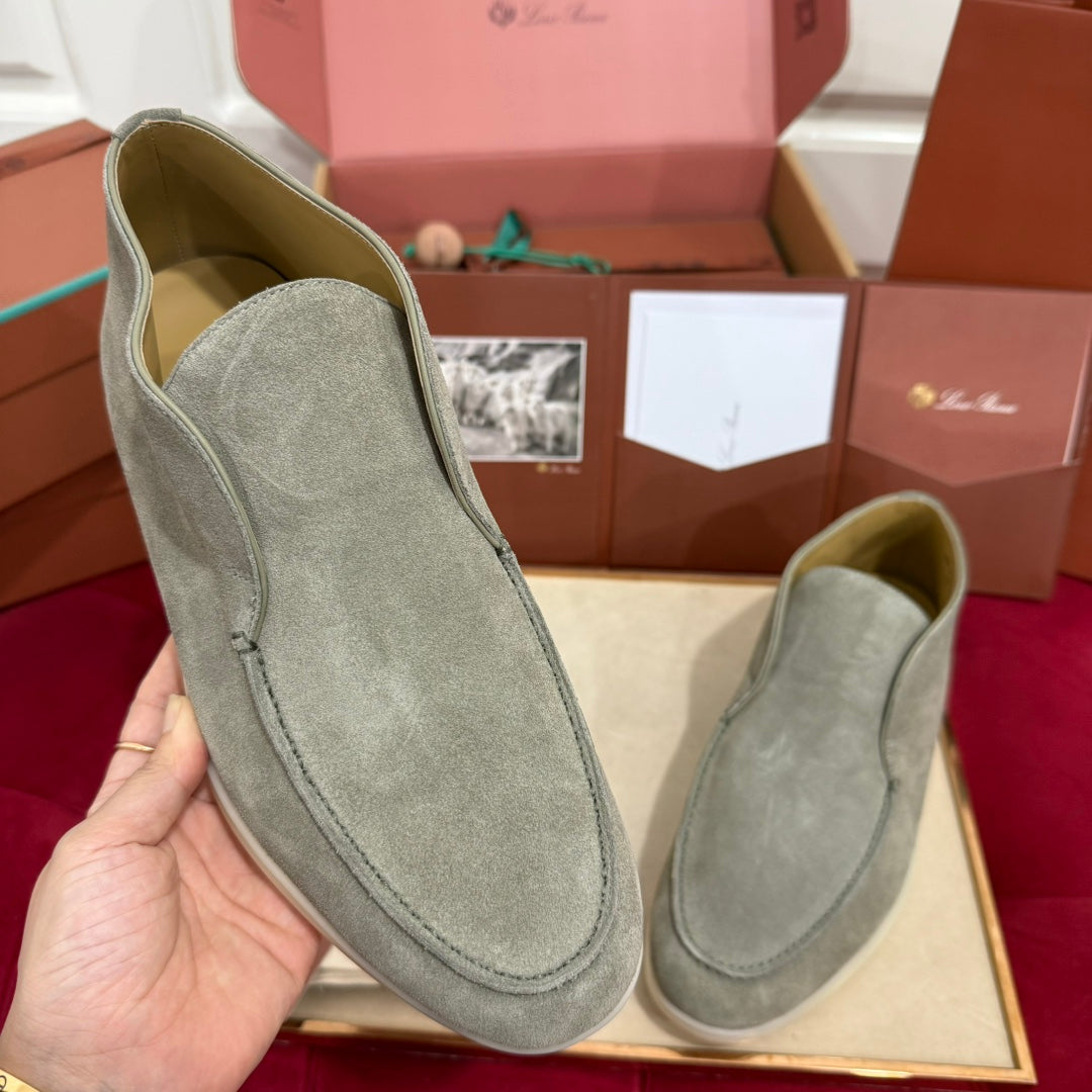 LP Open Walk Ankle Boot In Grey Green Suede 978062