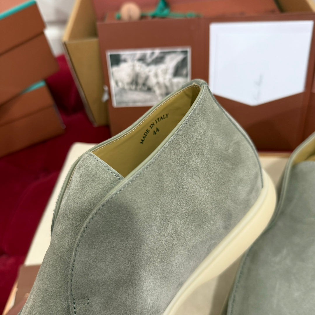 LP Open Walk Ankle Boot In Grey Green Suede 978062
