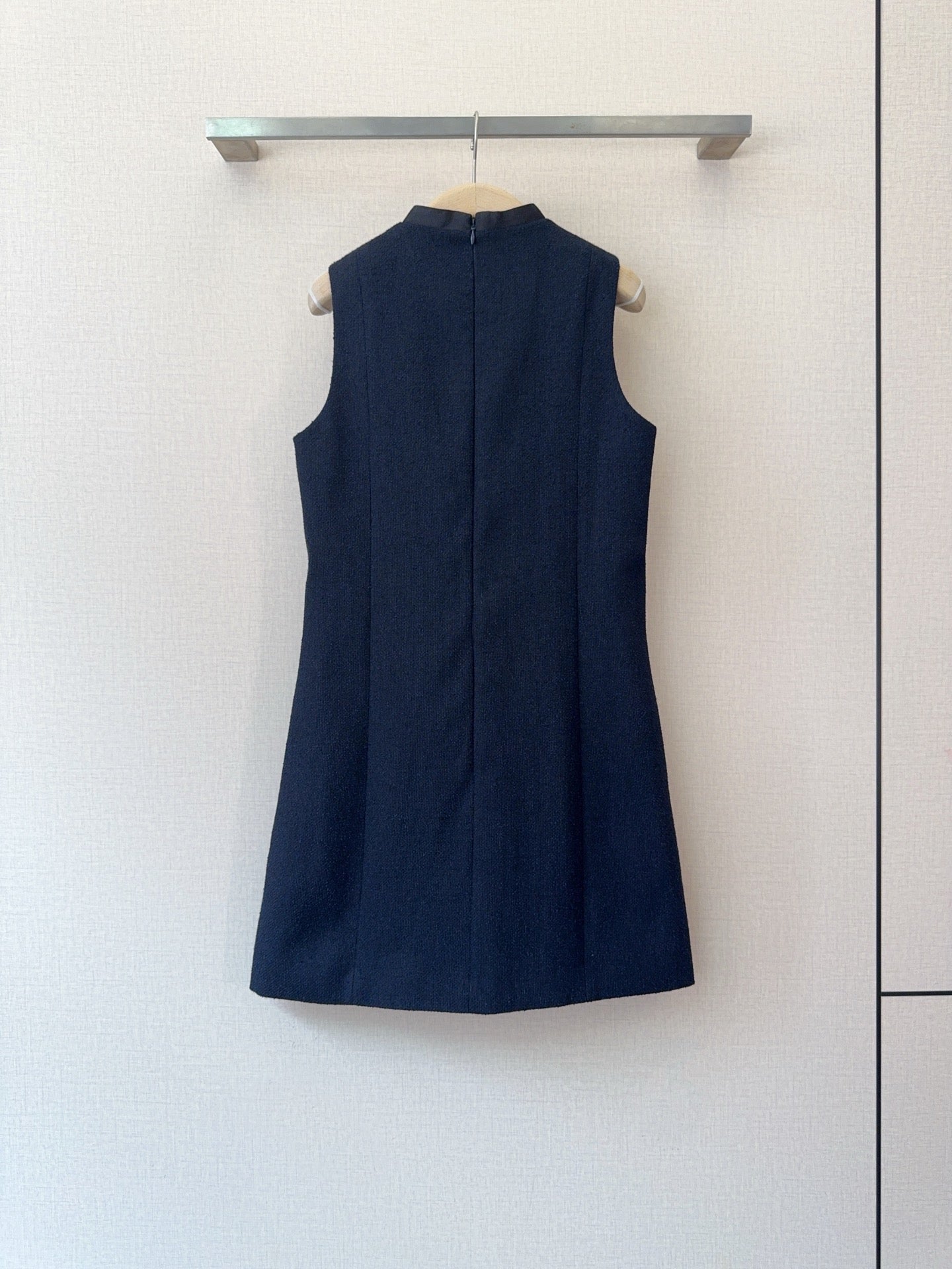 CD 26s Sleeveless Dress Navy Blue Wool Polyester 413216